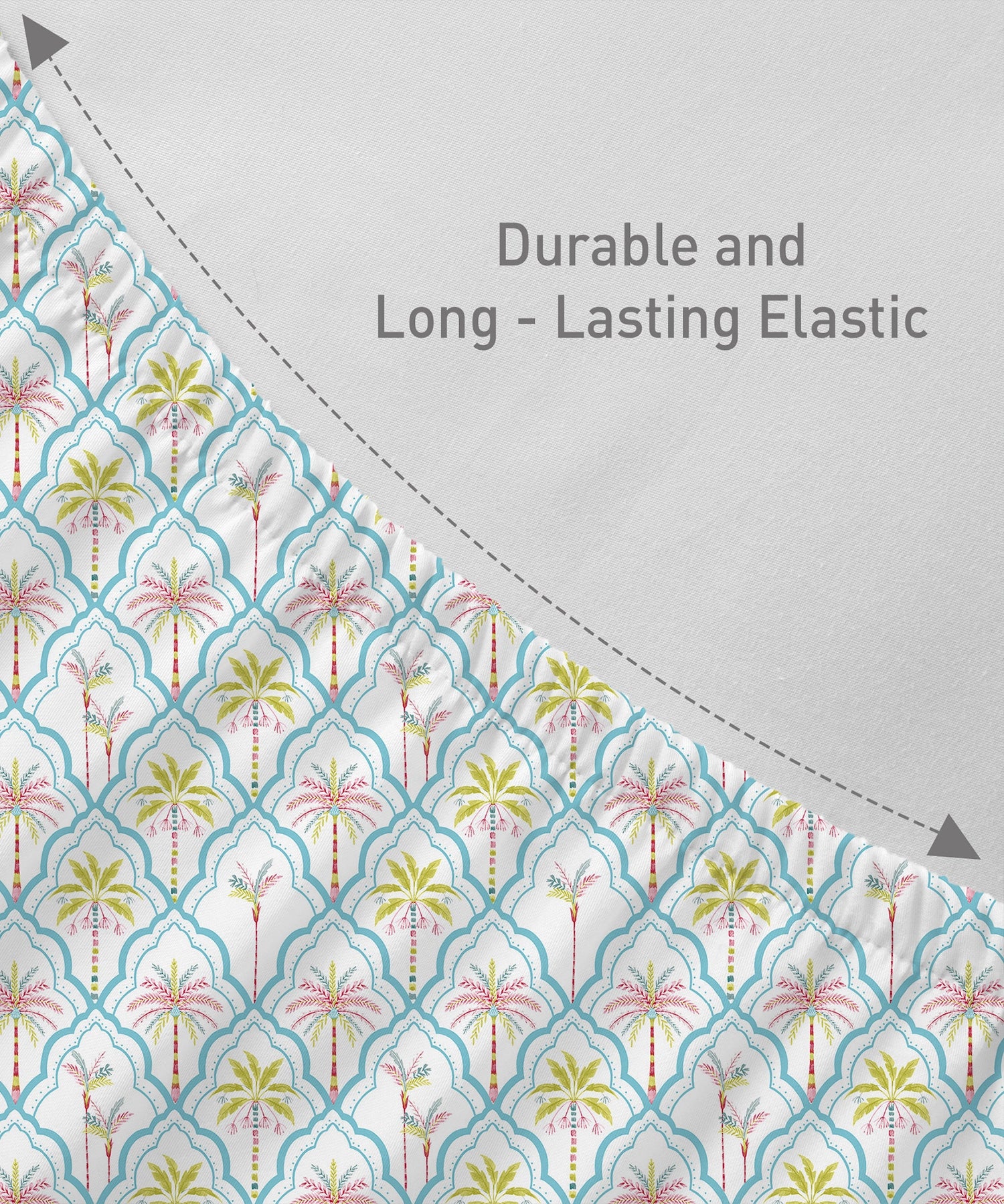 Soft Comfort King Fitted Bedsheet Set, Fiona |200TC Cotton|2 Pillow Covers - Image 5