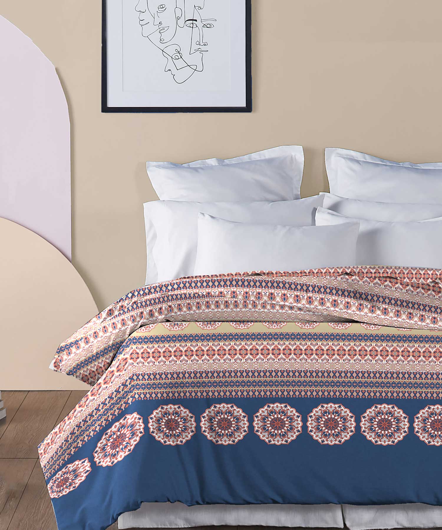 Soft Comfort Double AC Comforter, Earthy Tales|210 TC-200 GSM Poly Cotton - Image 2