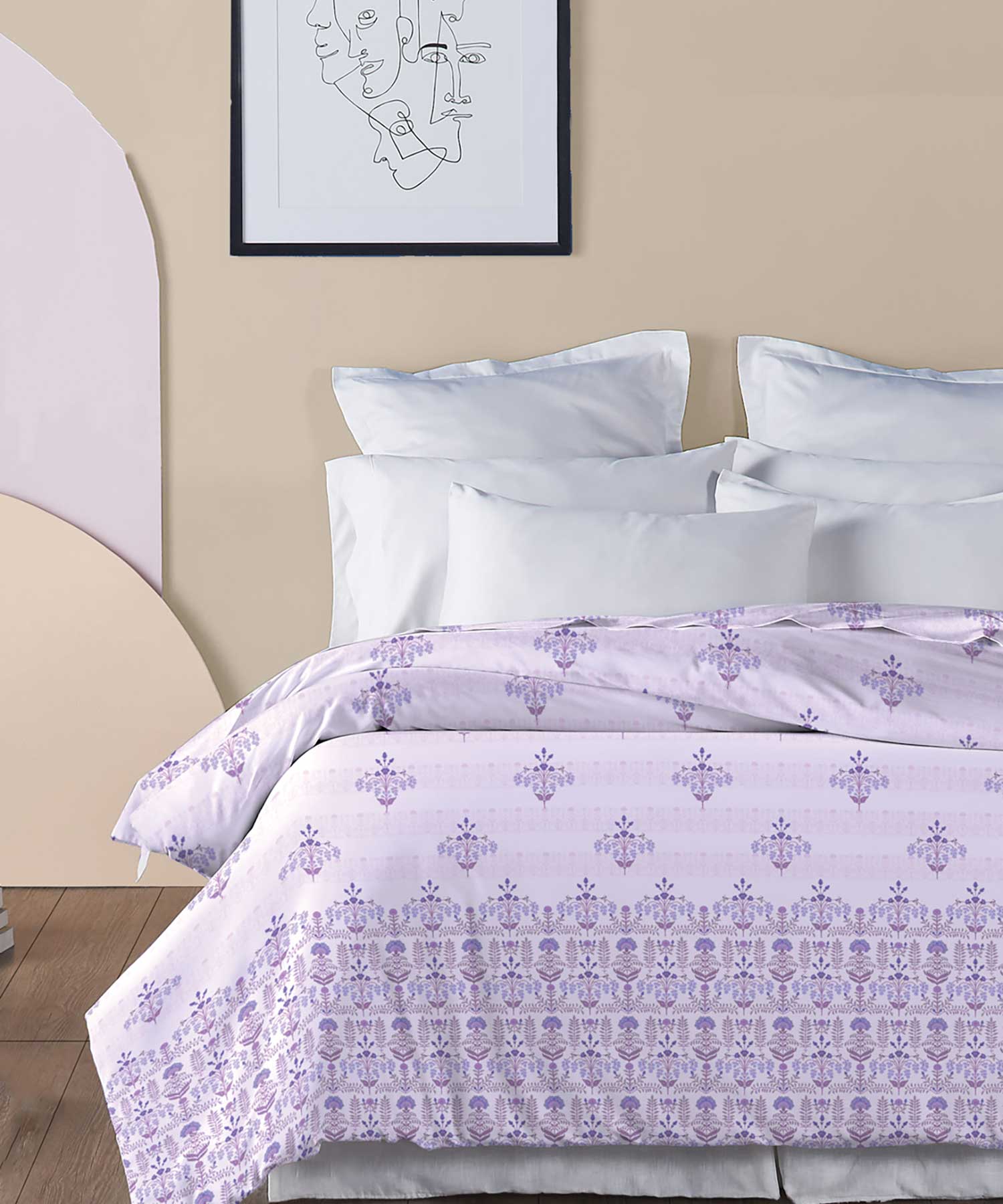 Soft Comfort Double AC Comforter, Lilac Affair|210 TC-200 GSM Poly Cotton - Image 2