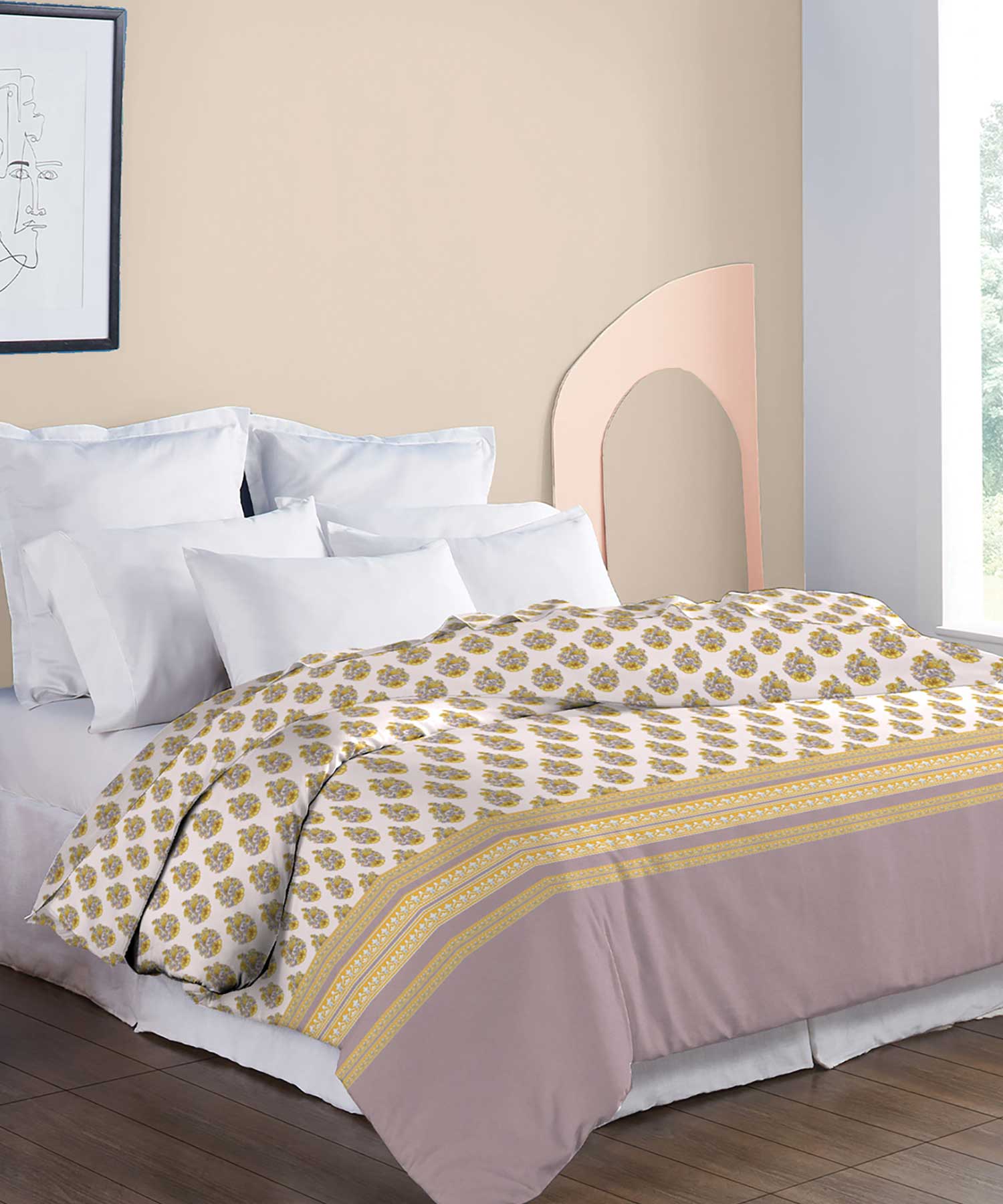 Soft Comfort Double AC Comforter, Marigold|210 TC-200 GSM Poly Cotton