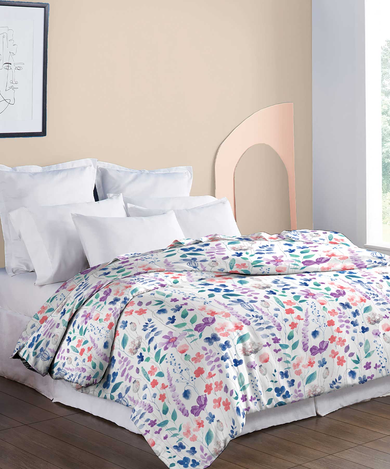 Soft Comfort Double AC Comforter, Sussana|210 TC-200 GSM Poly Cotton