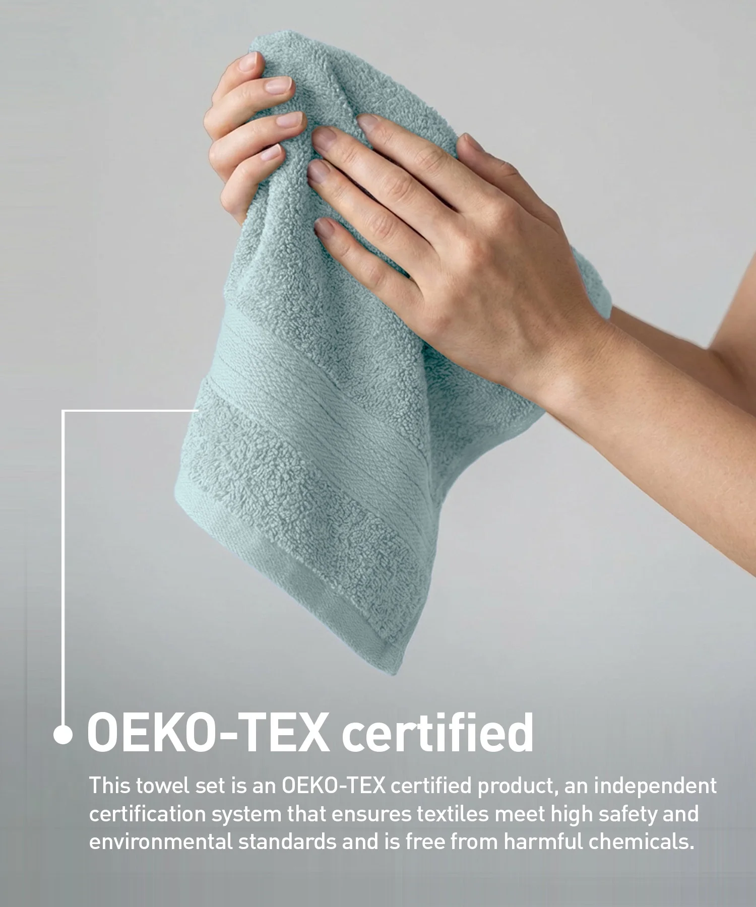 Soft Comfort 4Pc Hand Towel Set, Nile Blue|509 GSM Cotton|Air Rich Technology - Image 7