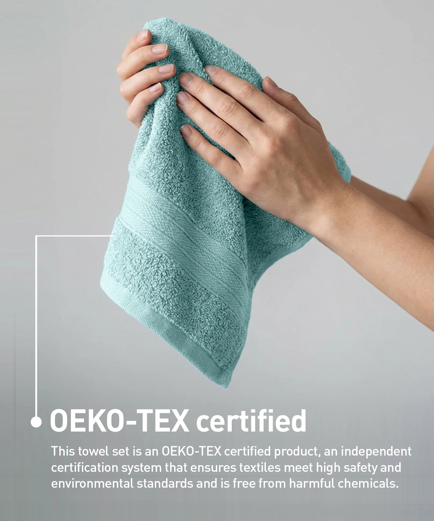 Soft Comfort 6Pc Face Towel Set, Nile Blue|509 GSM Cotton|Air Rich Technology - Image 4