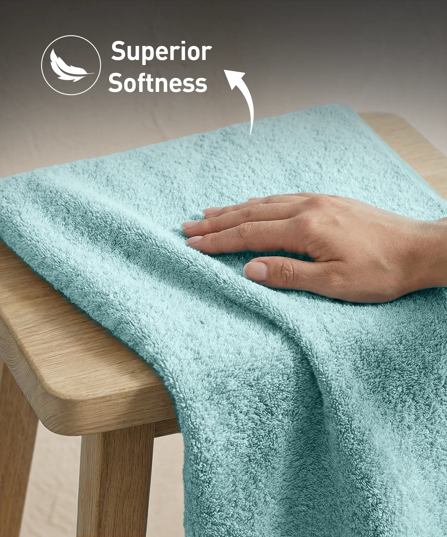 Soft Comfort 6Pc Face Towel Set, Nile Blue|509 GSM Cotton|Air Rich Technology - Image 6