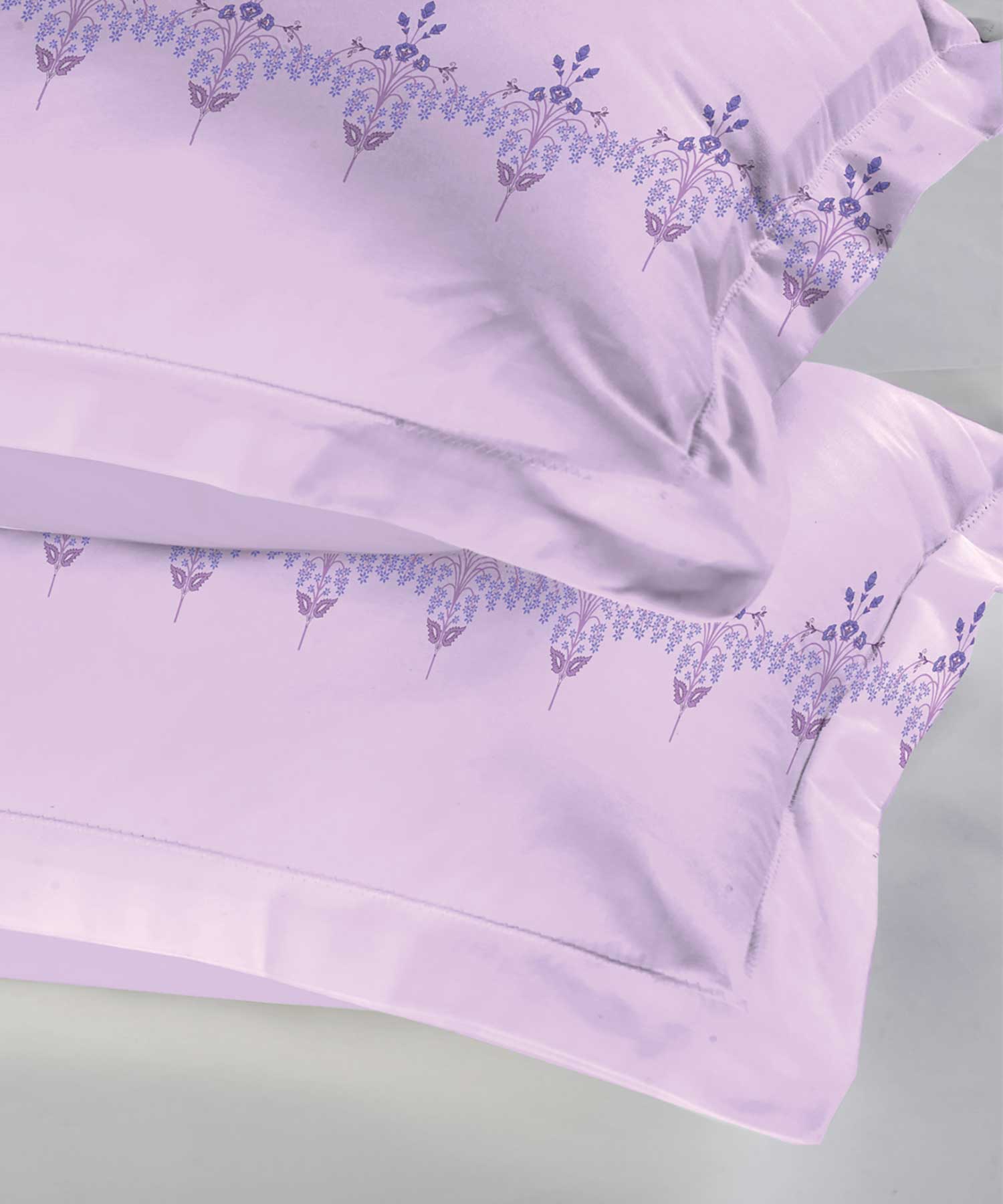 Soft Comfort Pillow Covers Set, Lilac Affair| 210 TC Cotton - Image 2