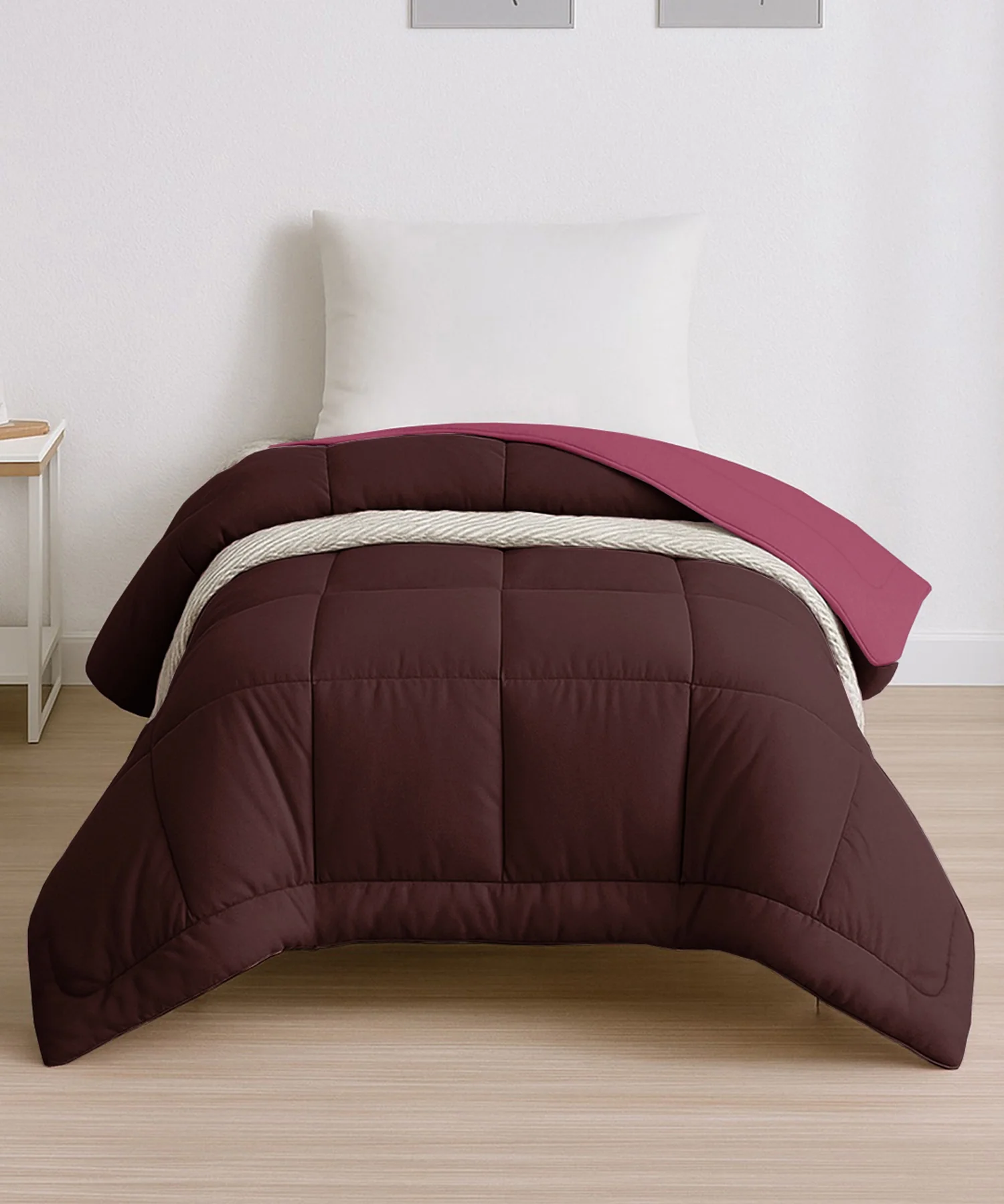 Soft Comfort Solid Single AC Comforter, Hot Choclate|200 GSM Micro Polyester|Reversible - Image 2