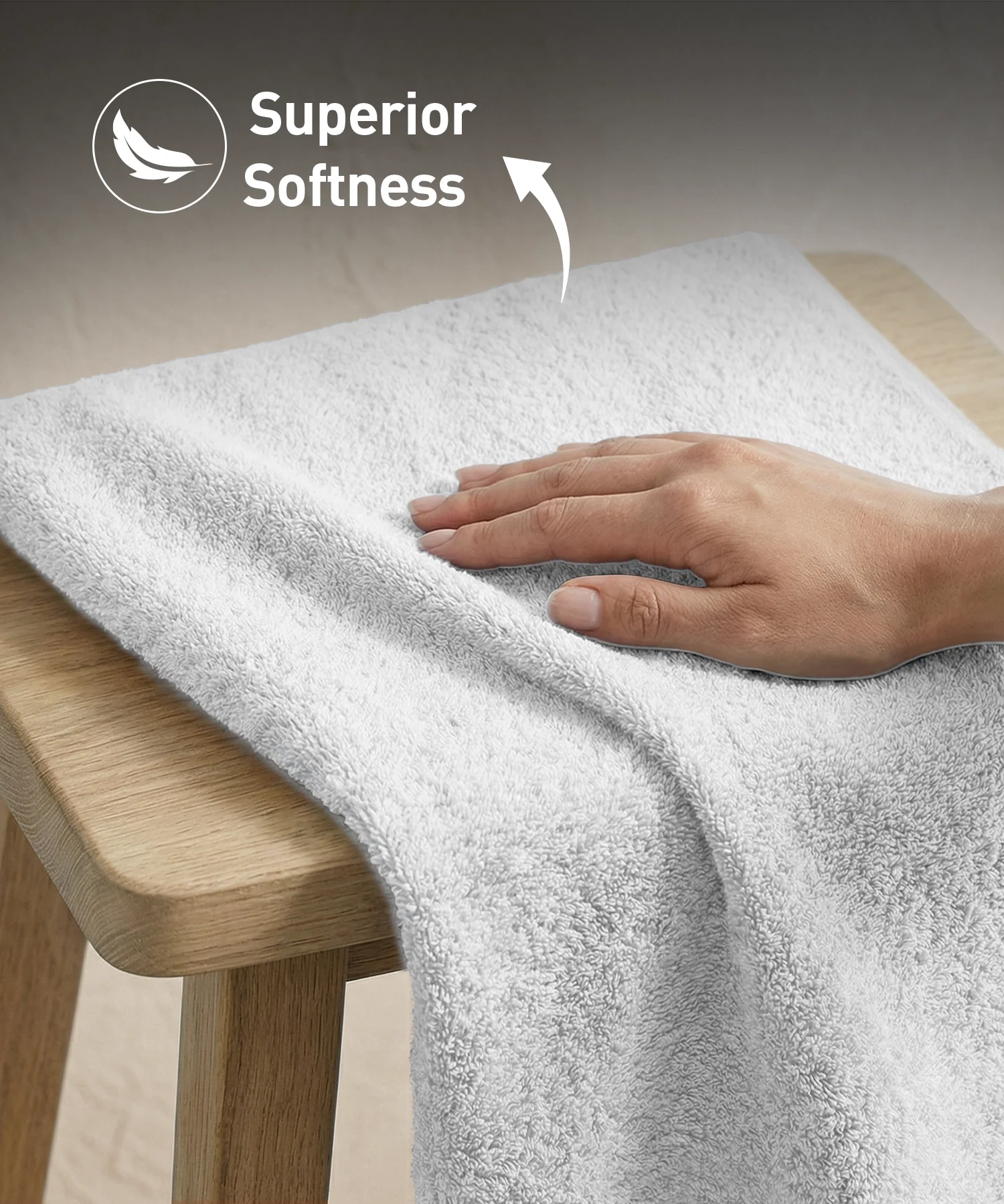 Soft Comfort 6Pc Face Towel Set, White|509 GSM Cotton|Air Rich Technology - Image 6