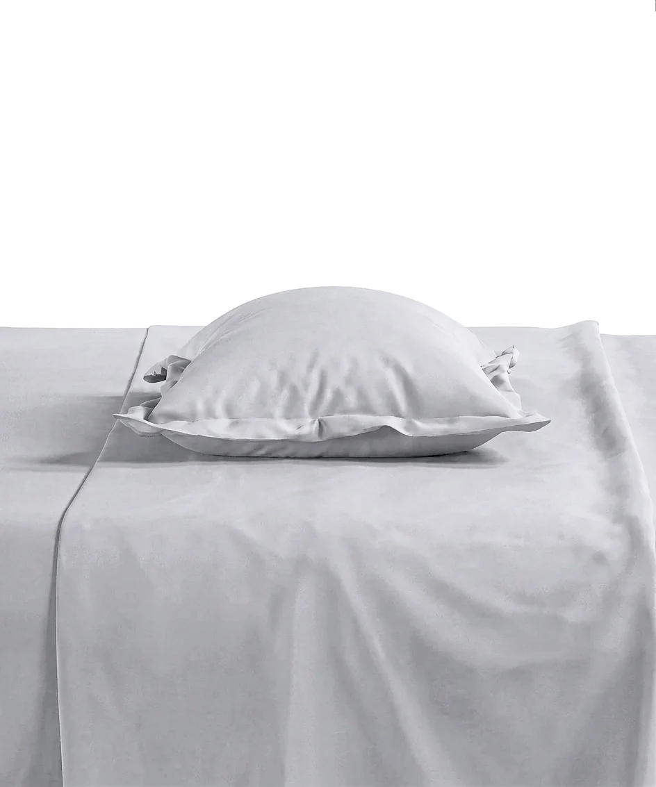 Style me Solid King Bedsheet, Grey |180 TC Cotton|2 Pillow Covers|Solid - Image 5