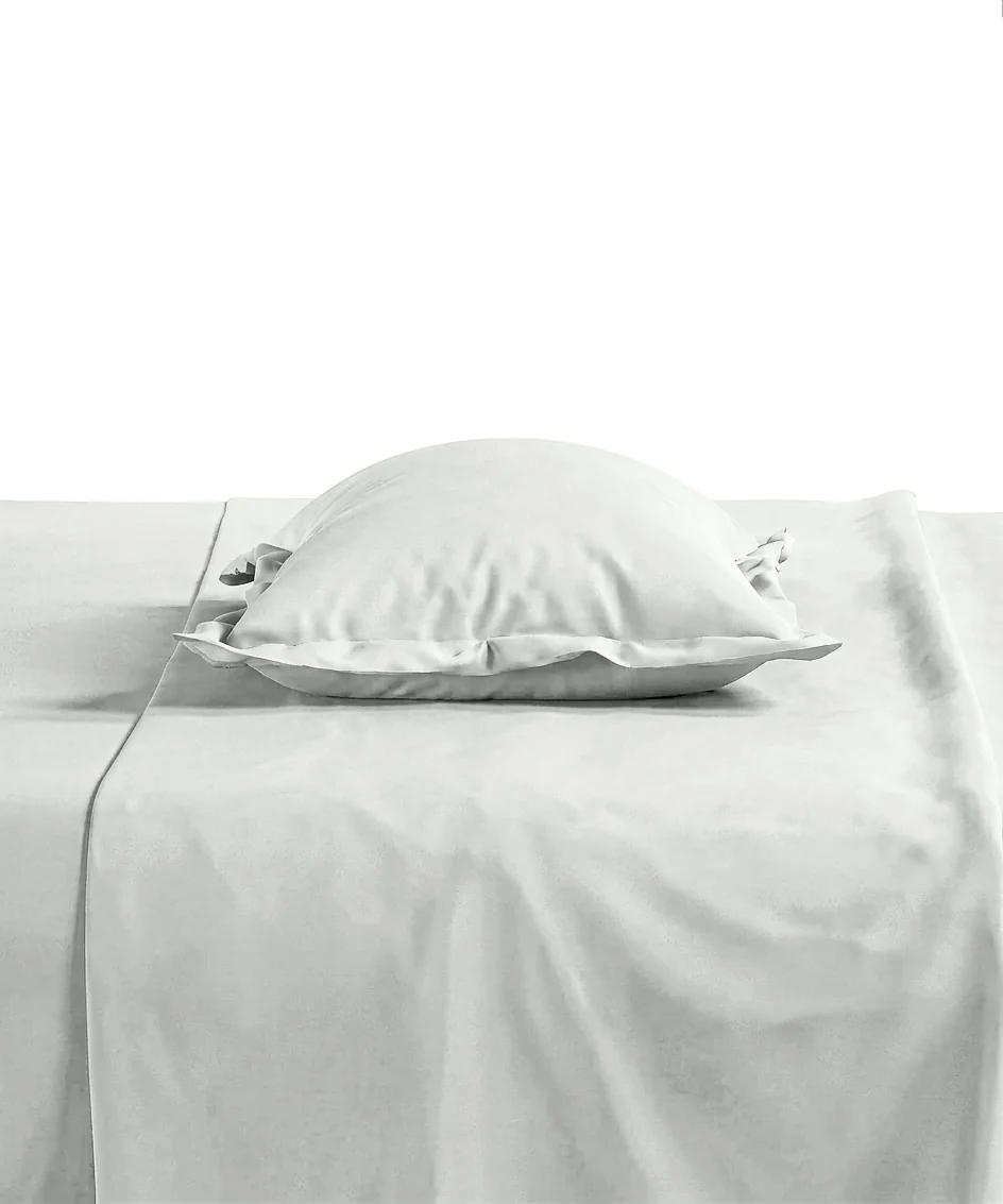 Style me Solid King Fitted Bedsheet, Duck Egg |180 TC Cotton|2 Pillow Covers|Solid - Image 3