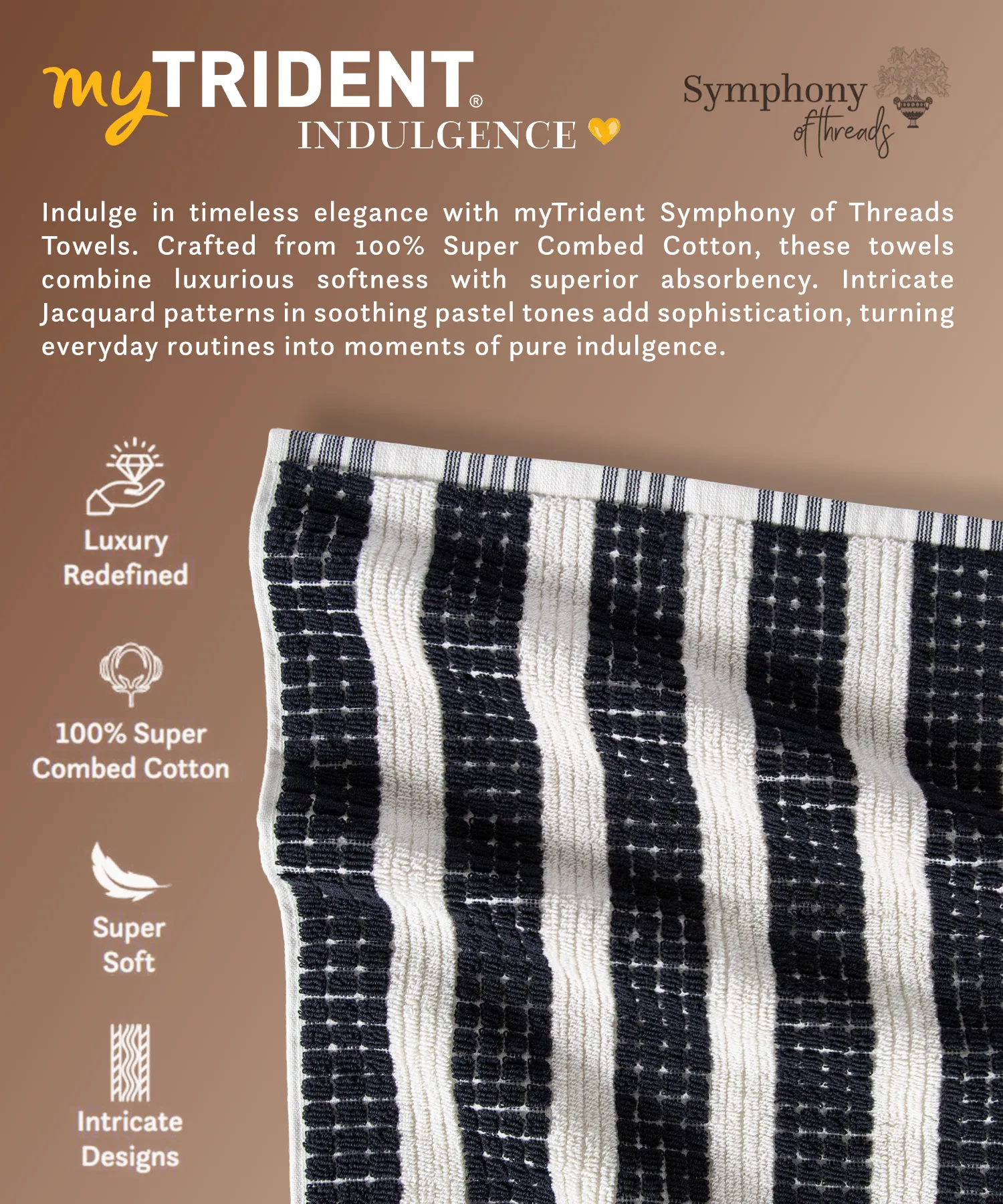 Symphony of Threads 2Pc Hand Towel, Quorra| 625 GSM Cotton - Image 6
