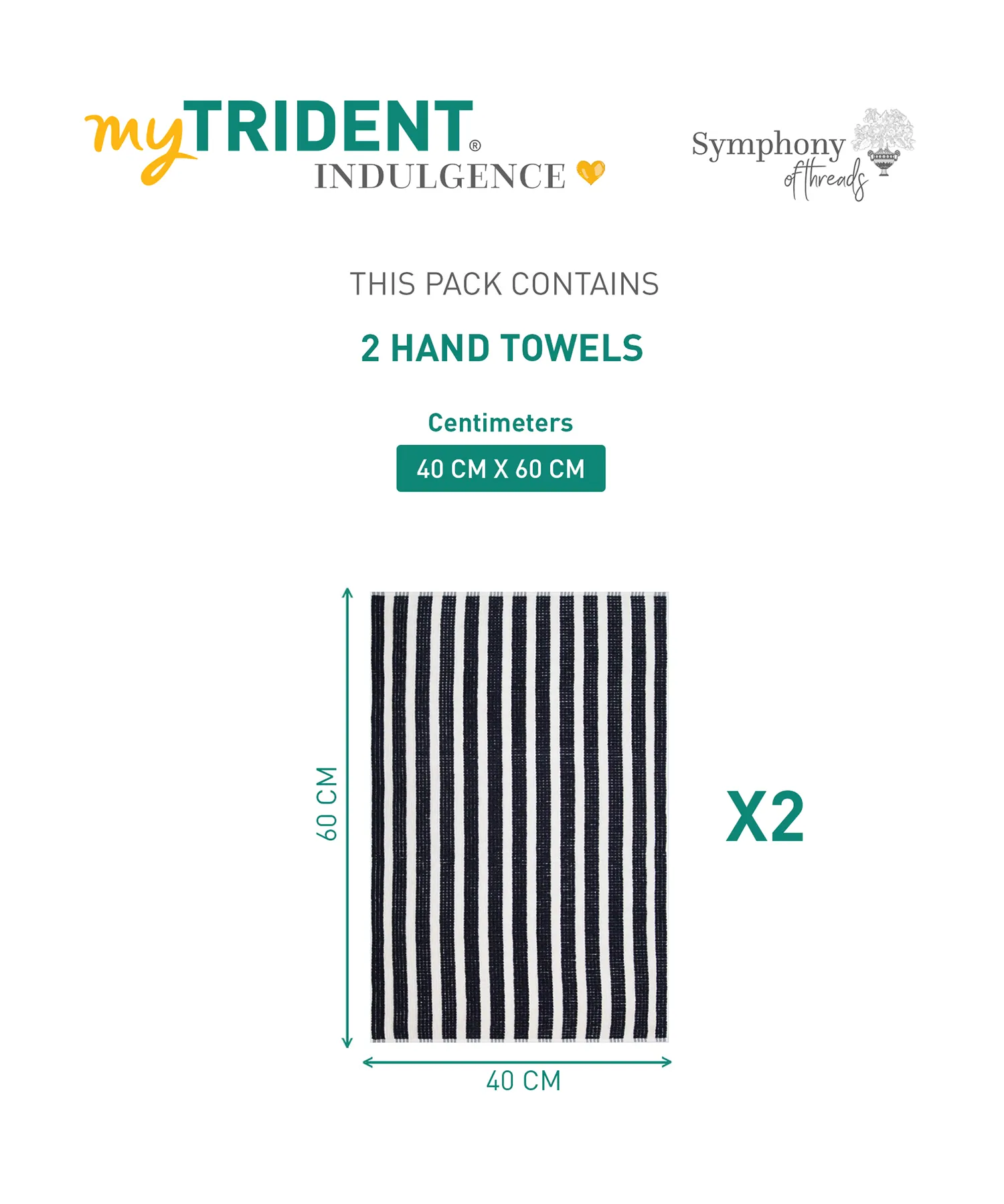 Symphony of Threads 2Pc Hand Towel, Quorra| 625 GSM Cotton - Image 7