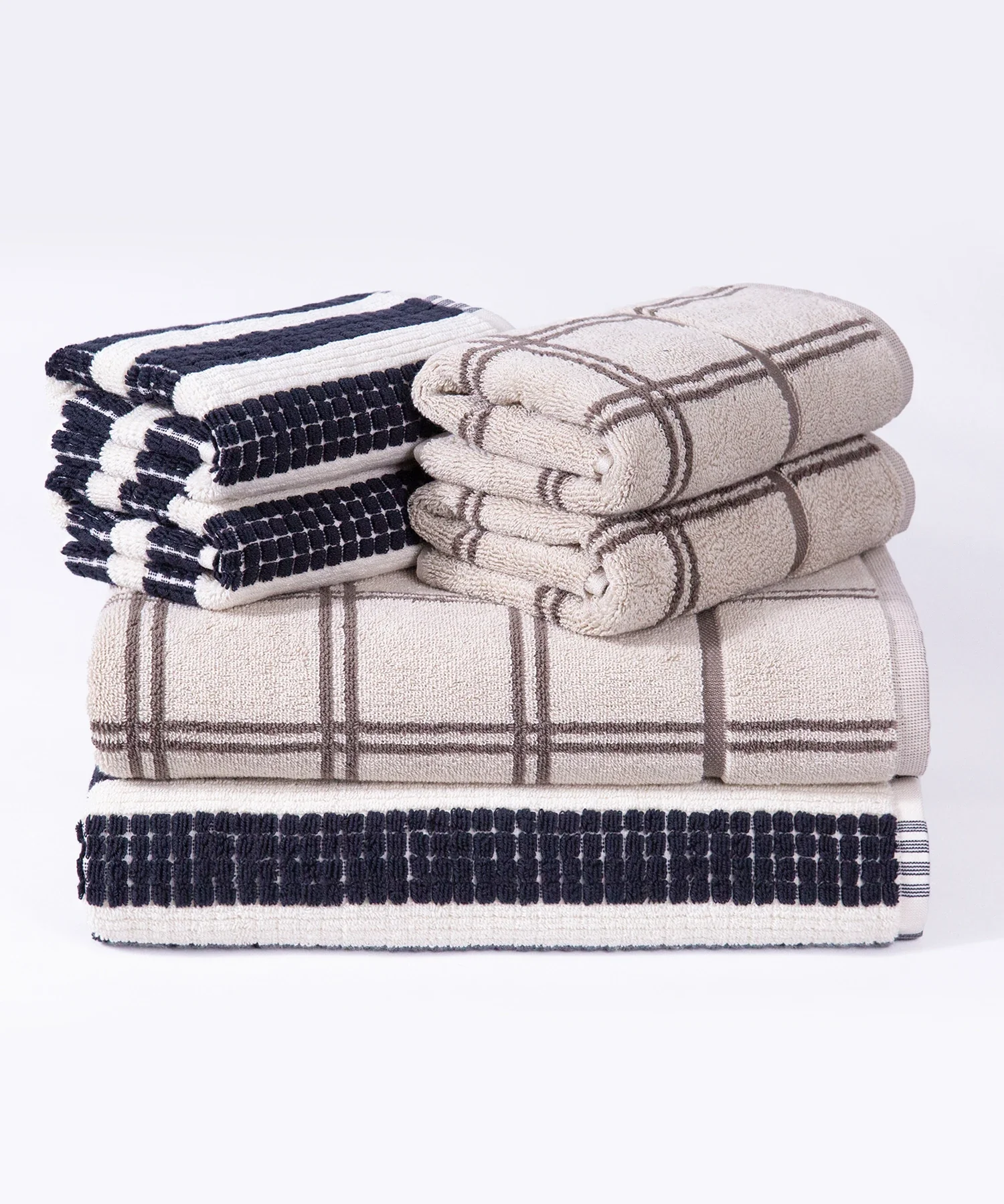 Symphony of Threads 6Pc Towel Set, Quorra-Orris| 625 GSM Cotton - Image 2