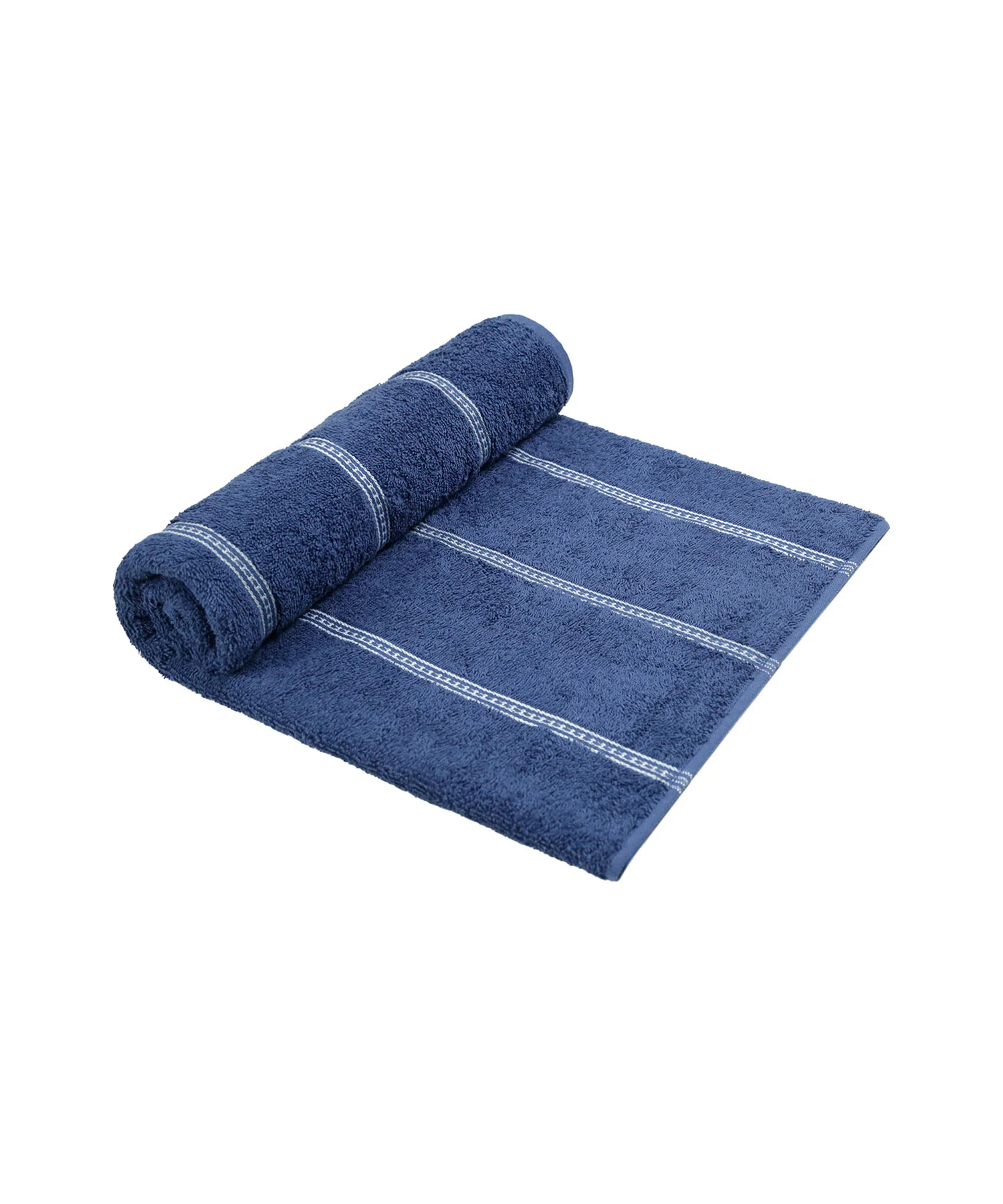 Urban Comfort Bath Towel, Doodle Blue| 450 GSM Cotton|Dry Fast - Image 4