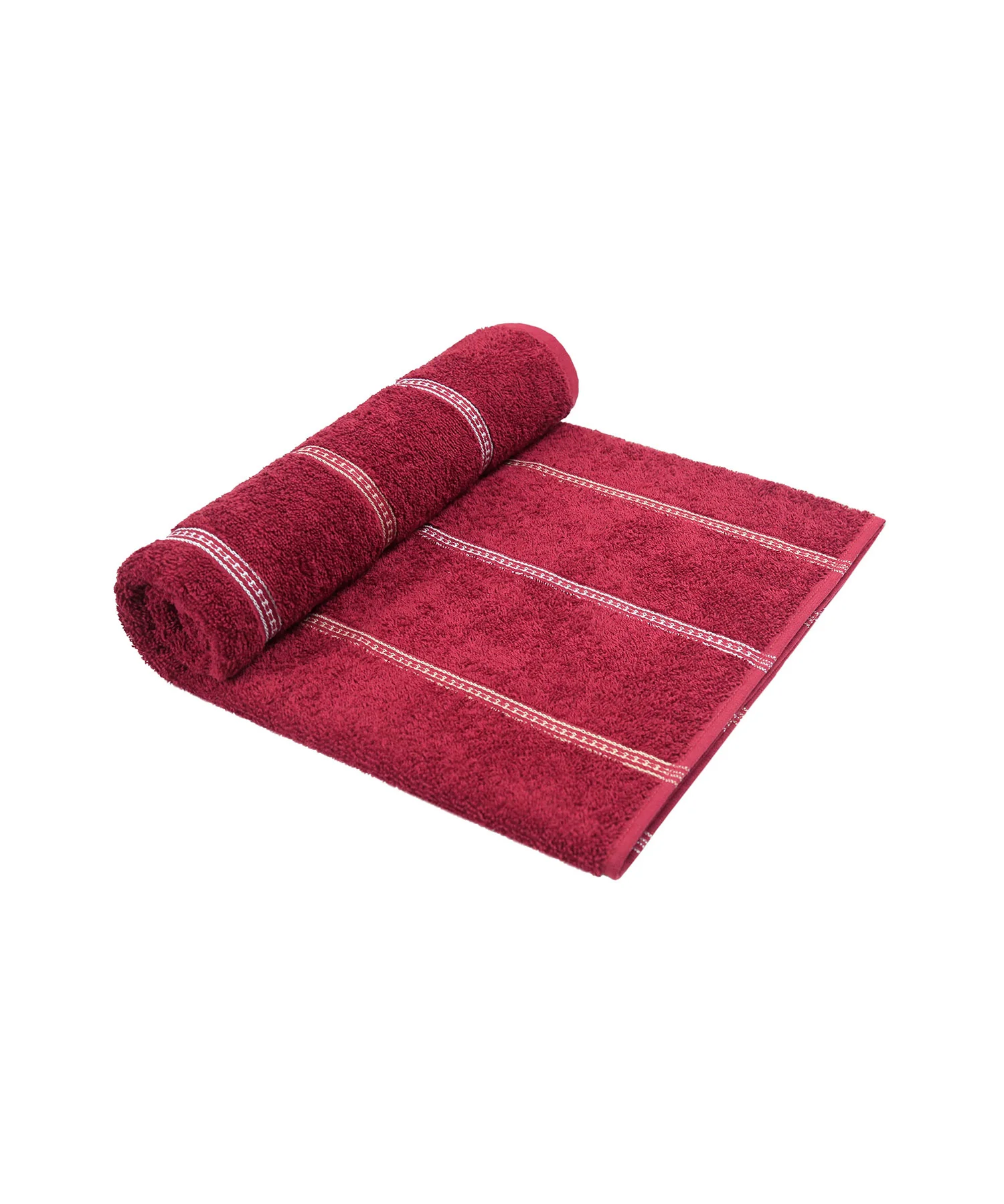 Urban Comfort Bath Towel, Rosie Wine| 450 GSM Cotton|Dry Fast - Image 4