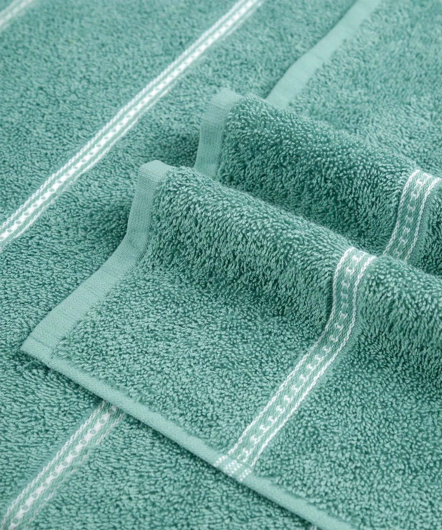 Urban Comfort Bath Towel, Shell Green| 450 GSM Cotton|Dry Fast - Image 5
