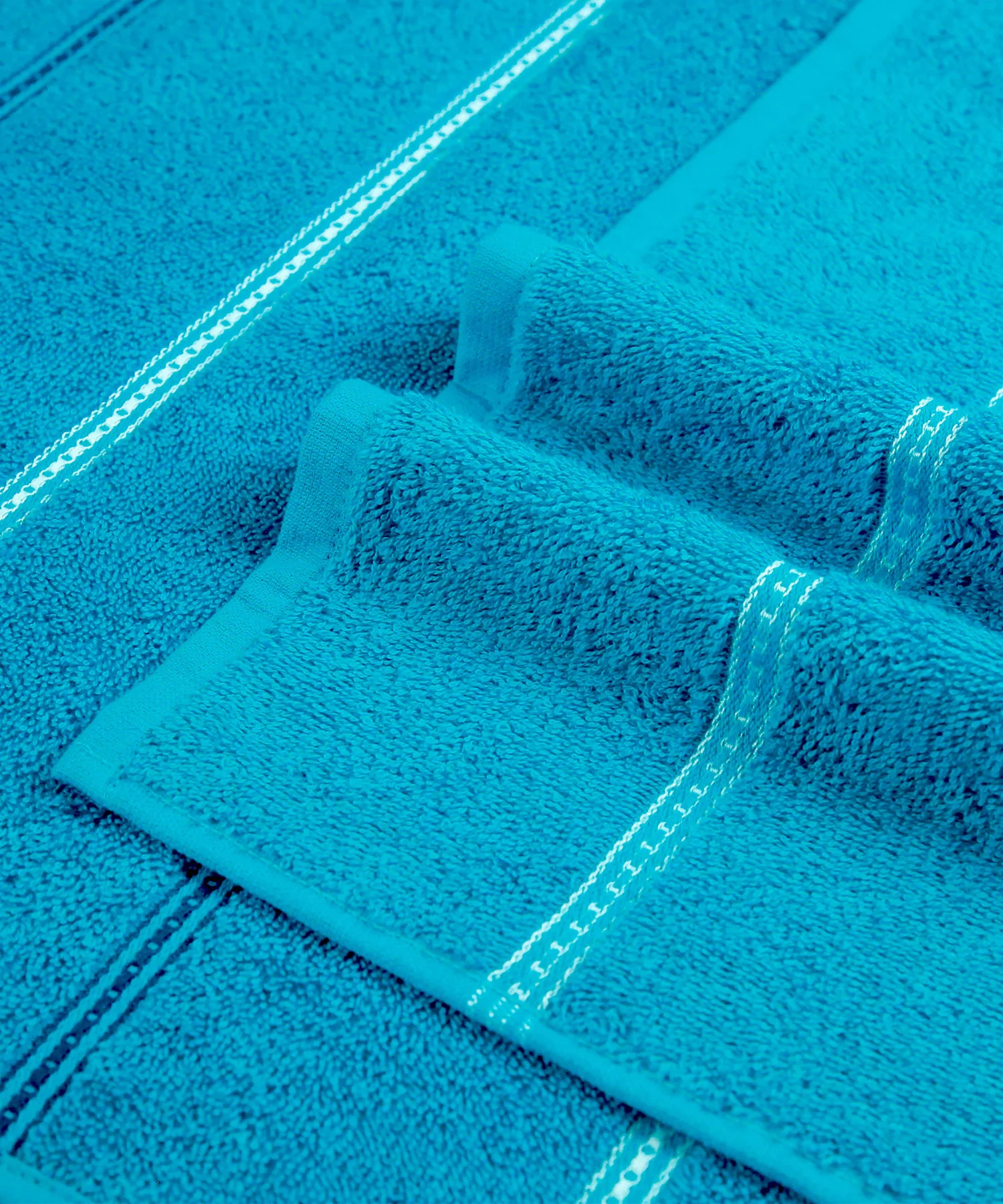 Urban Comfort Bath Towel, Tiffany Teal| 450 GSM Cotton|Dry Fast - Image 6