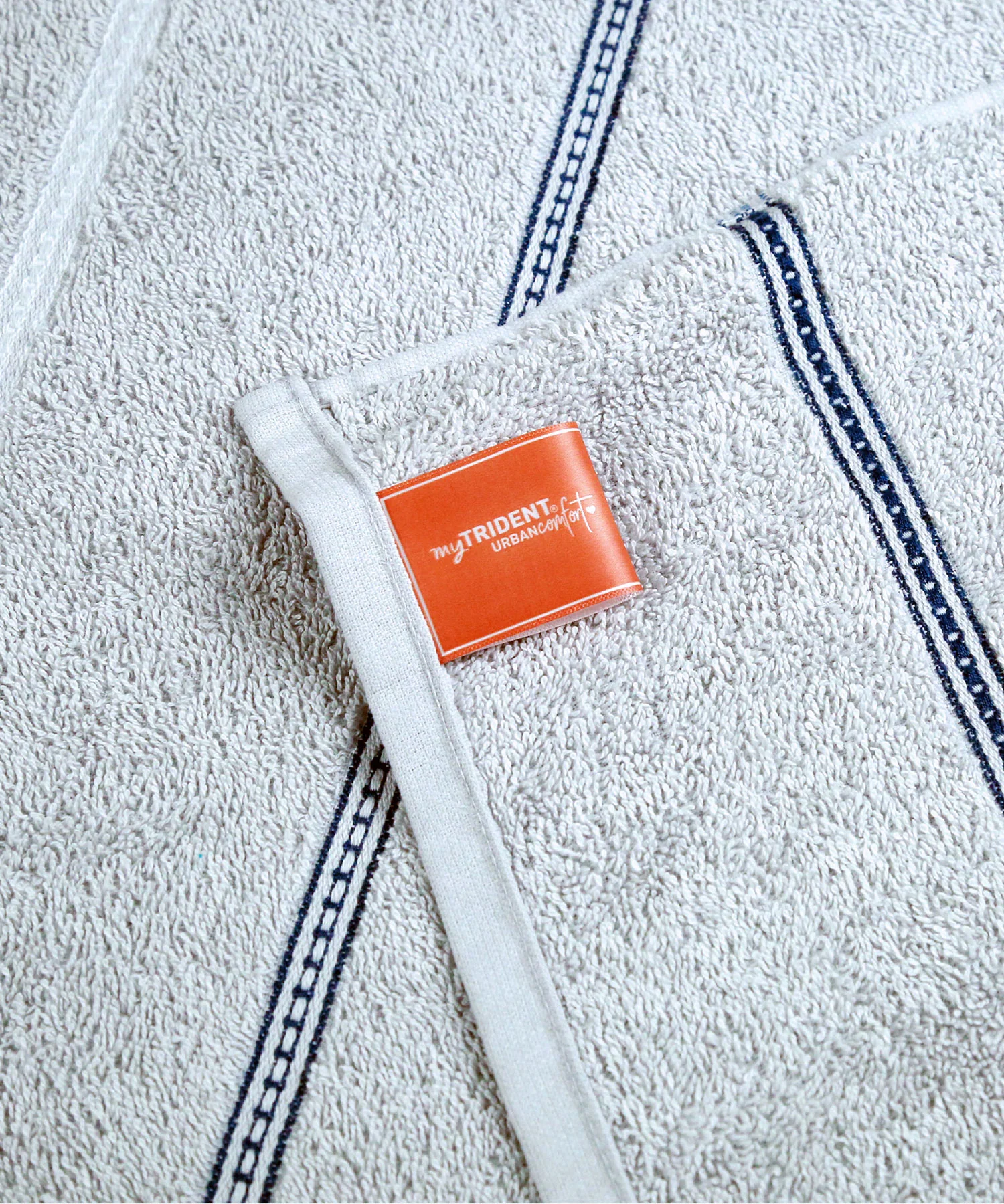 Urban Comfort 2 Pc Hand Towel Set, Disty Grey| 450 GSM Cotton|Dry Fast - Image 6