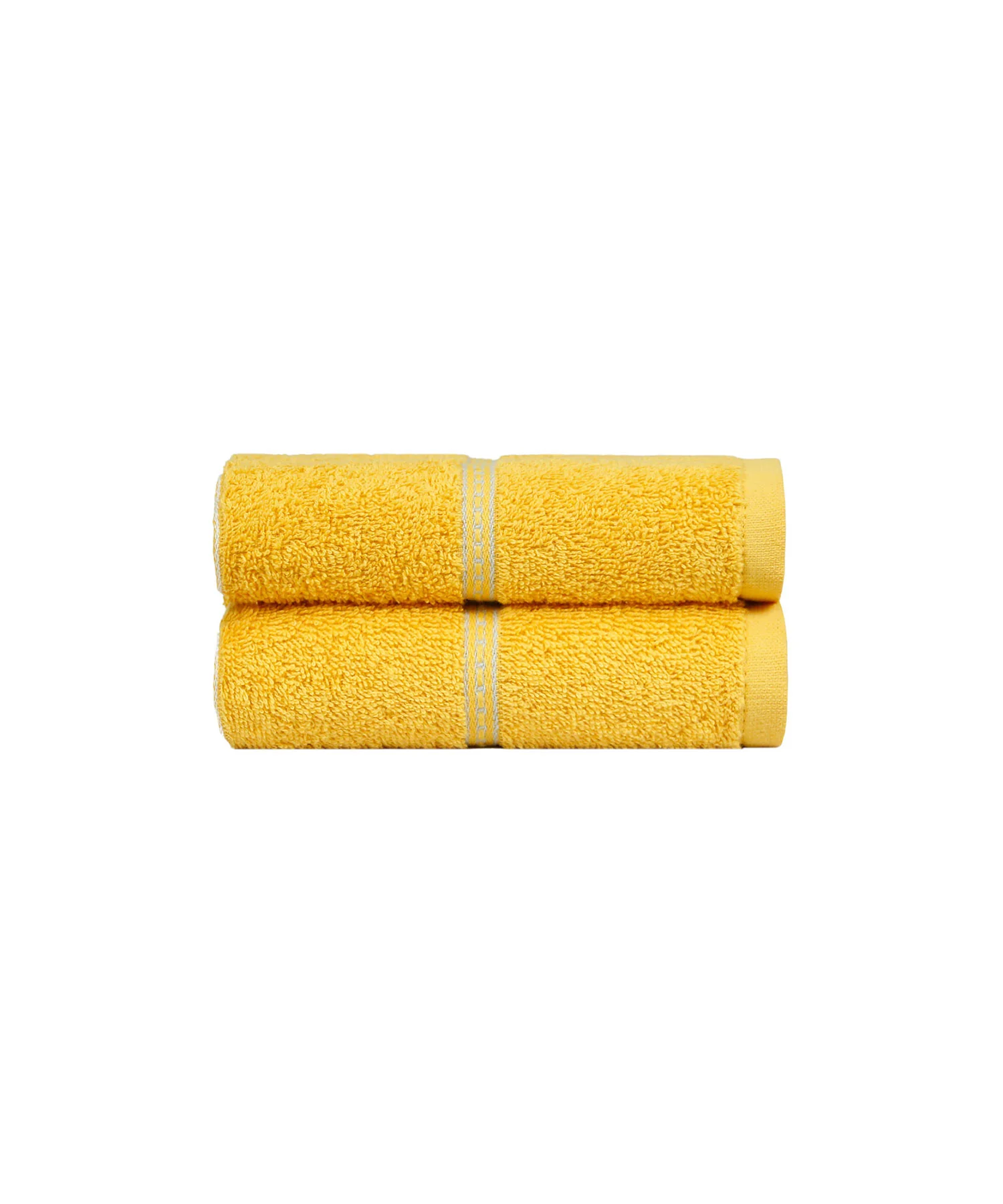 Urban Comfort 2 Pc Hand Towel Set, Drama Yellow| 450 GSM Cotton|Dry Fast - Image 3