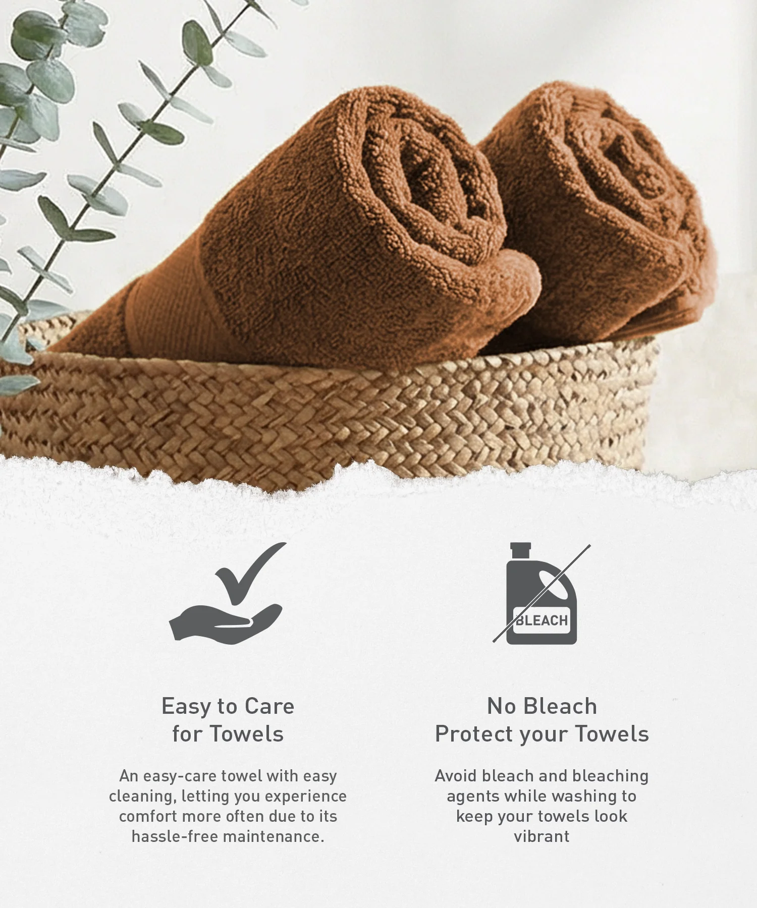 Urban Comfort Bath Towel, Coconut Shell| 450 GSM Cotton - Image 5