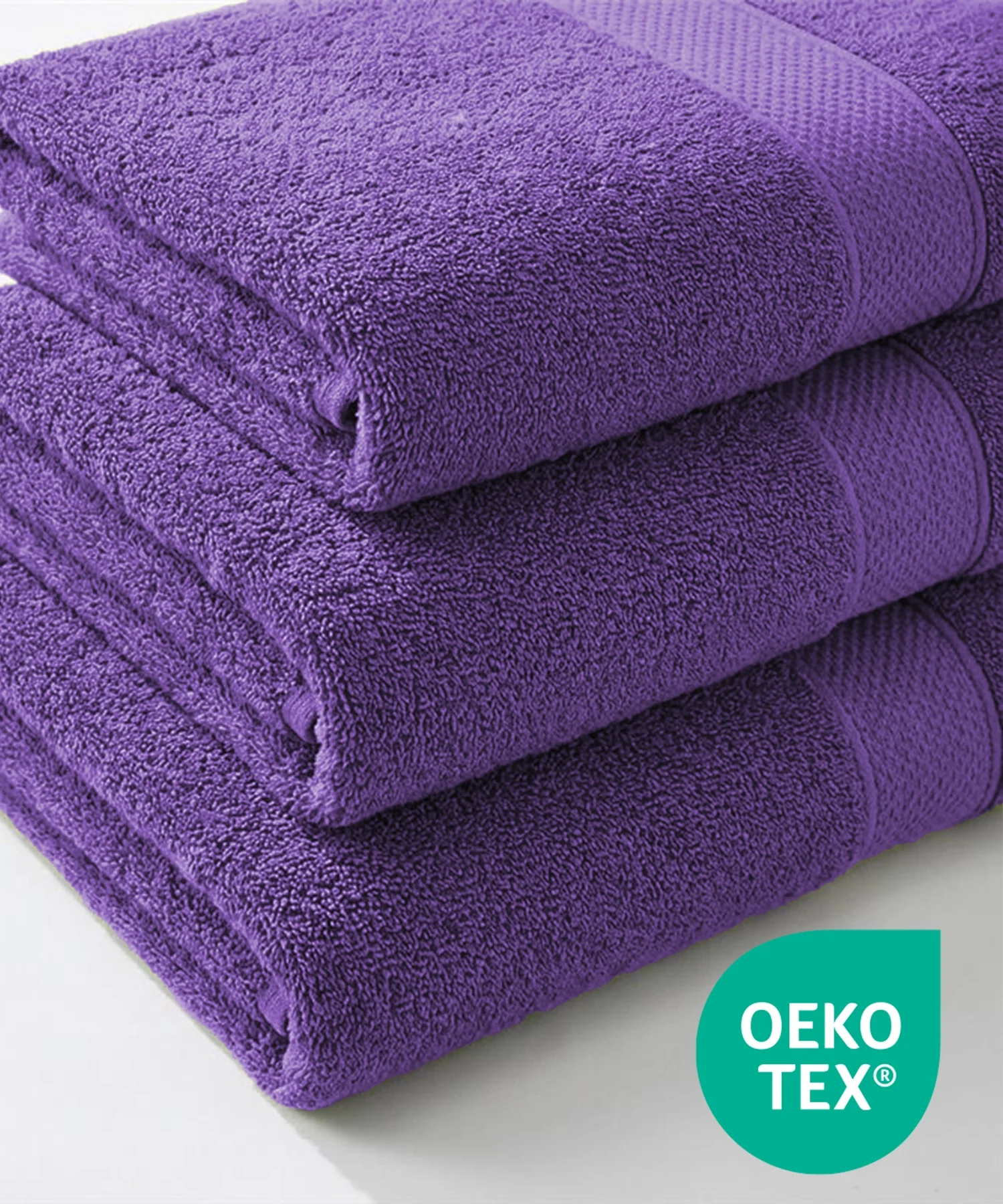 Urban Comfort Bath Towel, Purple| 450 GSM Cotton - Image 7