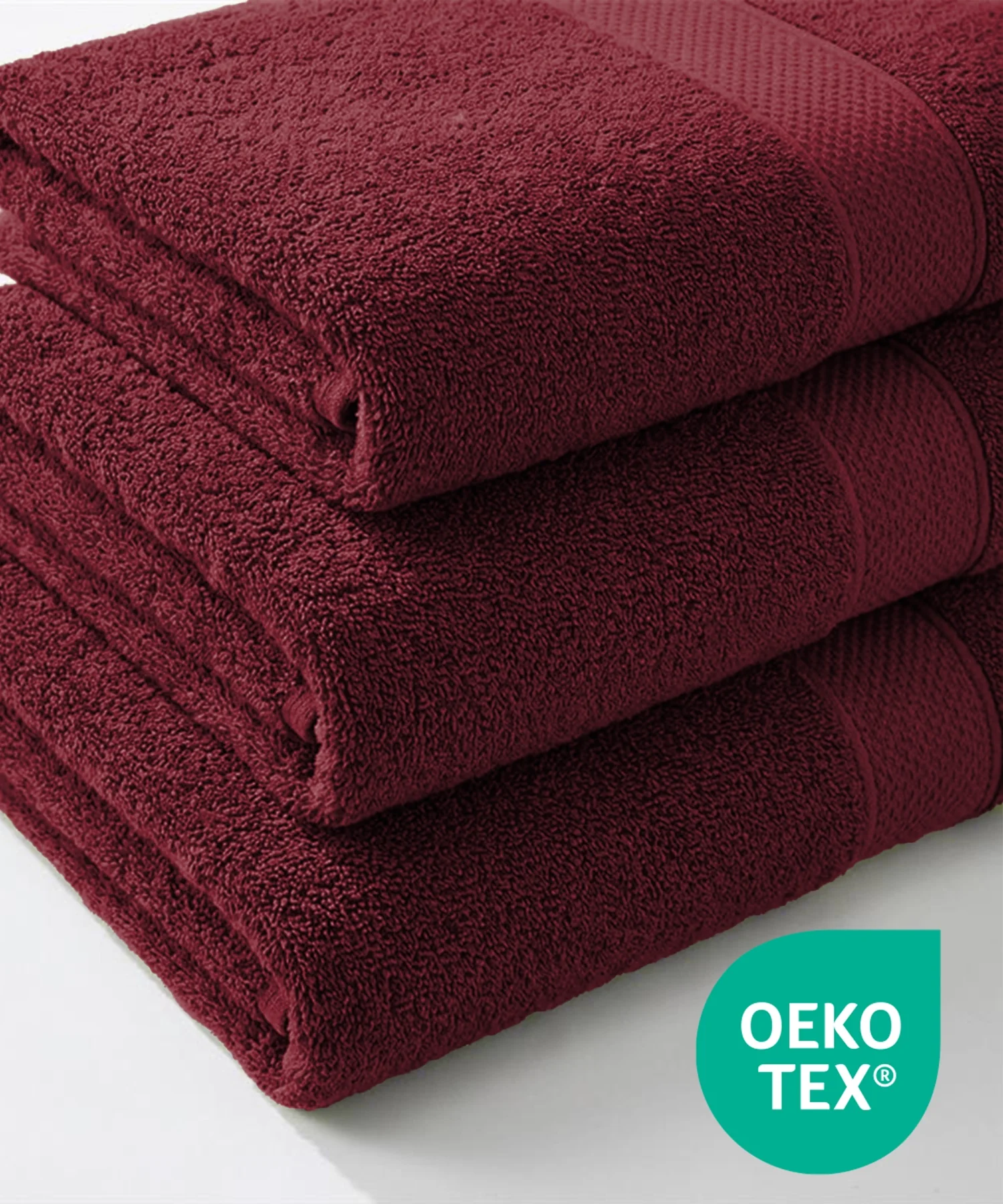 Urban Comfort Bath Towel, Wine Red| 450 GSM Cotton - Image 7