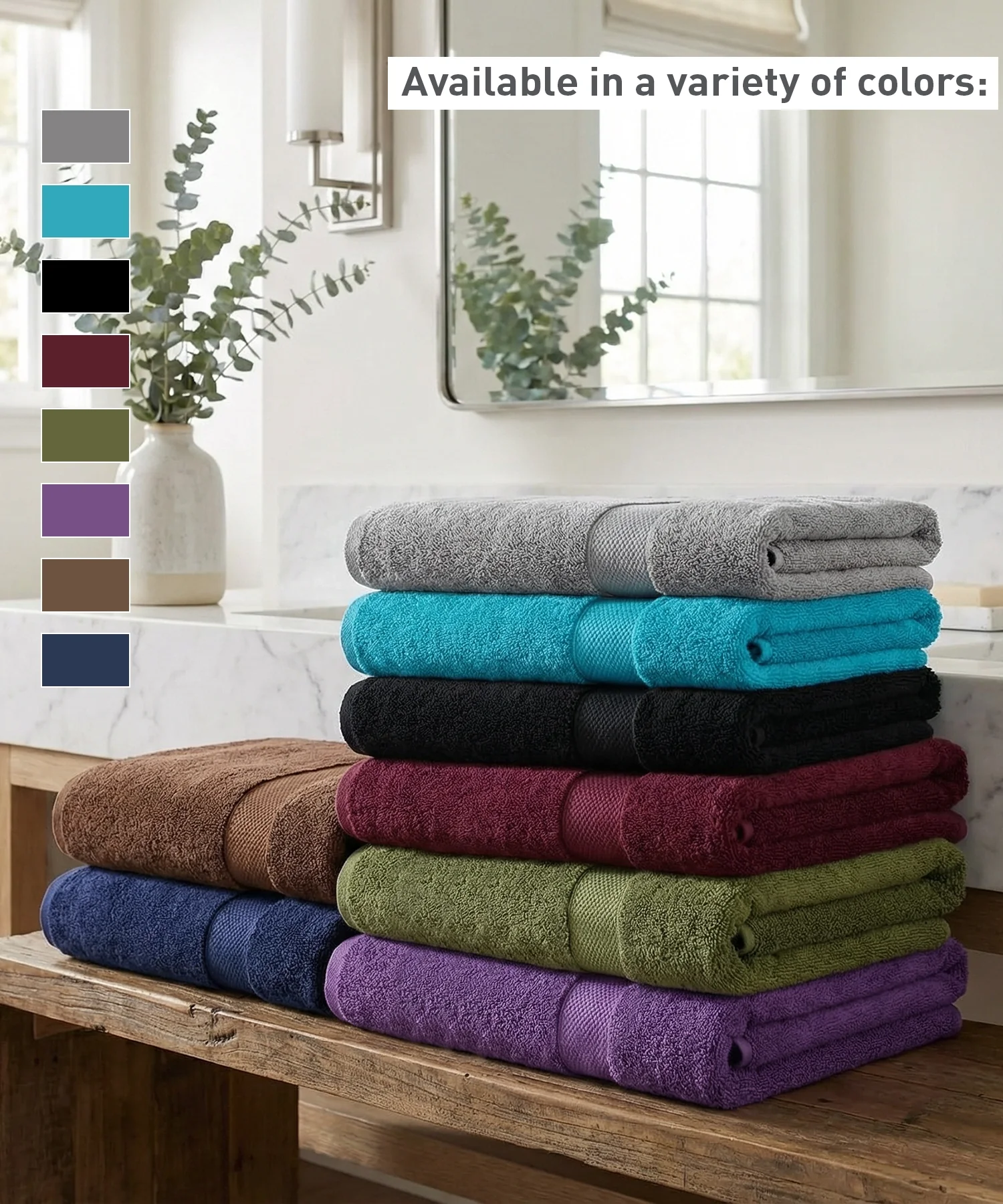 Urban Comfort Bath Towel, Wine Red| 450 GSM Cotton - Image 8