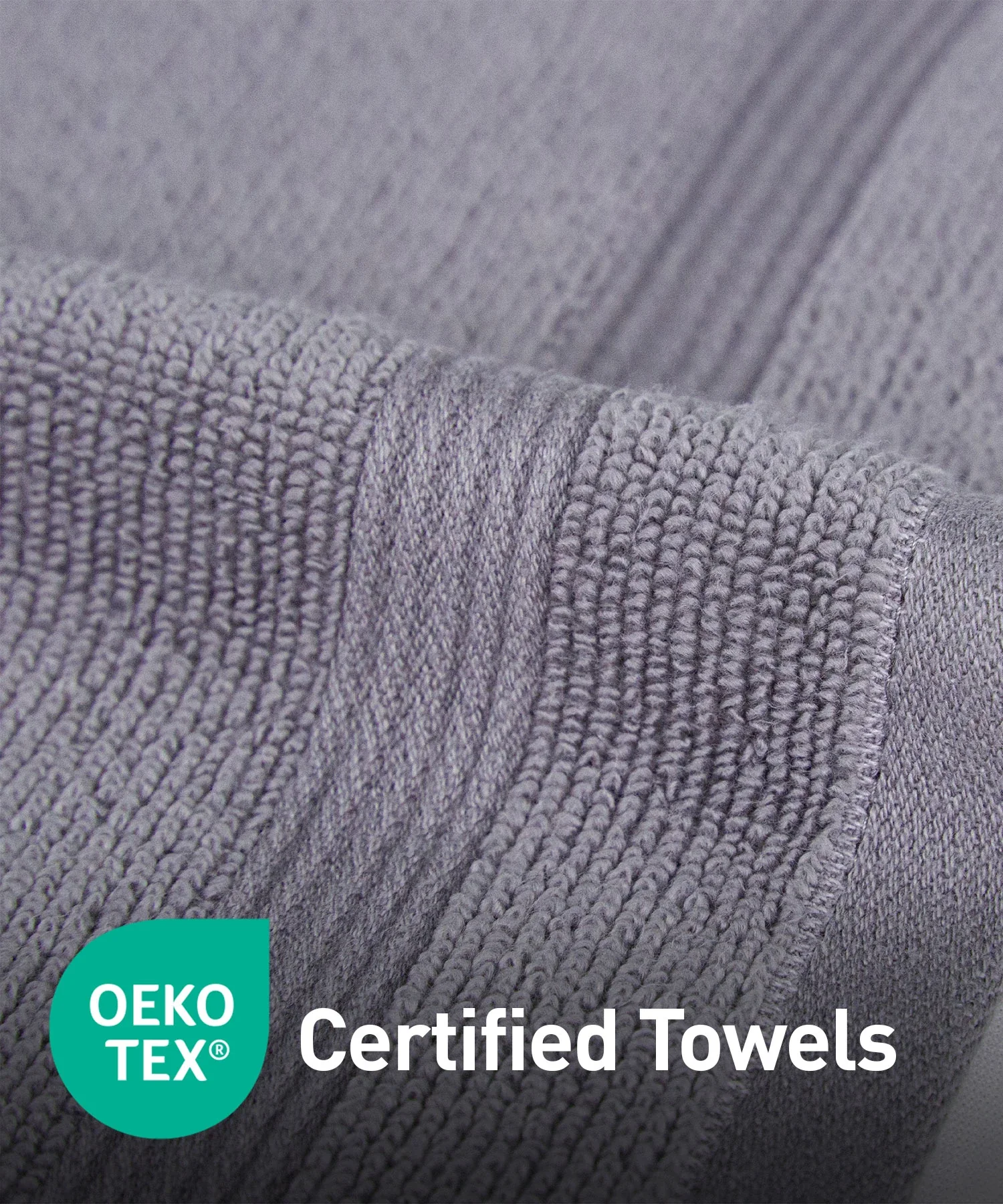 Urban Comfort 6Pc Face Towel Set, Charcoal| 450 GSM | 100% Cotton - Image 5