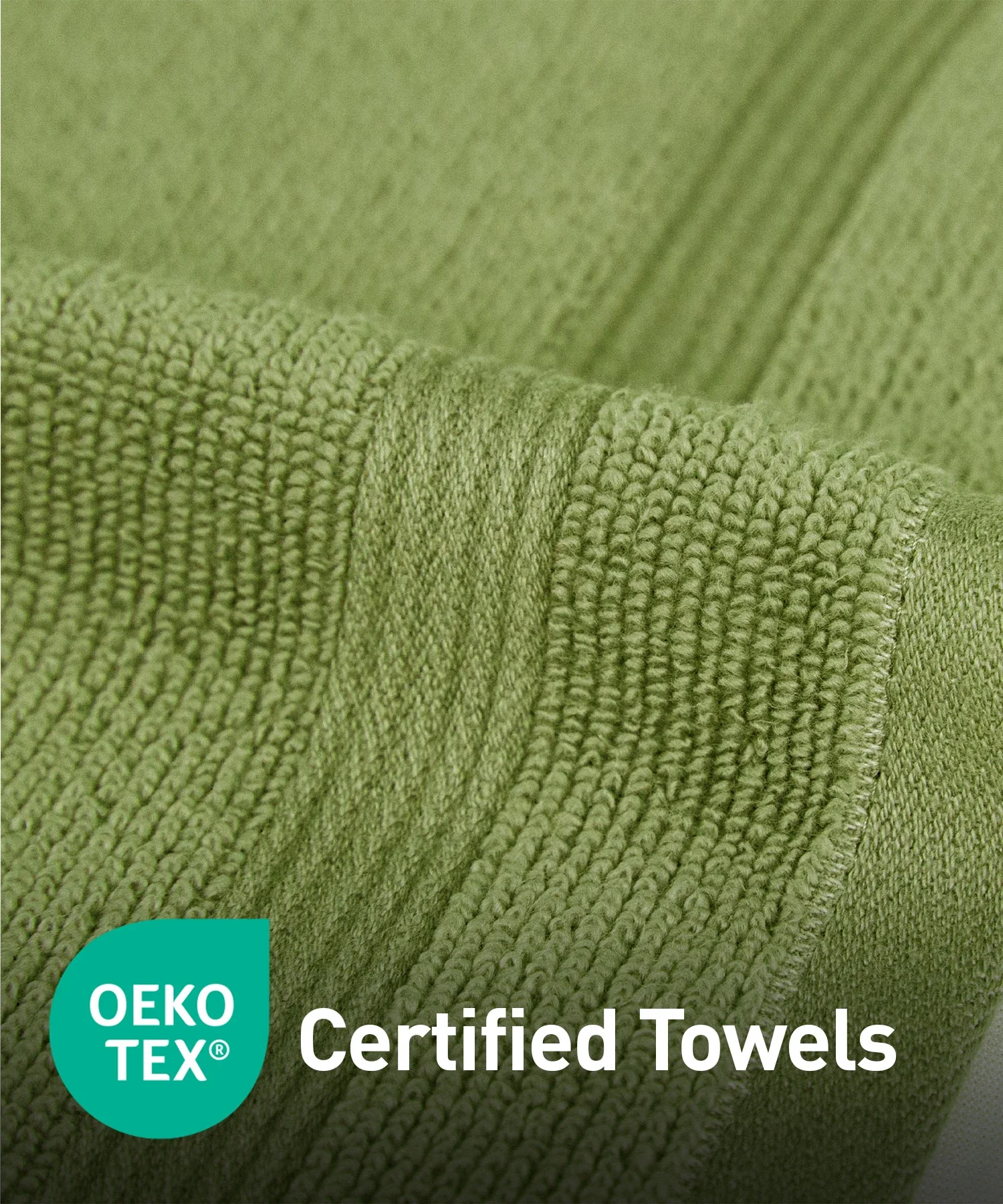 Urban Comfort  6Pc Face Towel Set, Olive| 450 GSM | 100% Cotton - Image 5