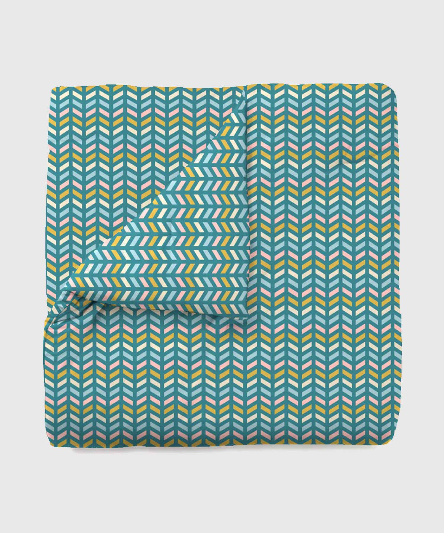 Urban Comfort Double AC Comforter, Party Mood Teal |120GSM Cotton - Image 4