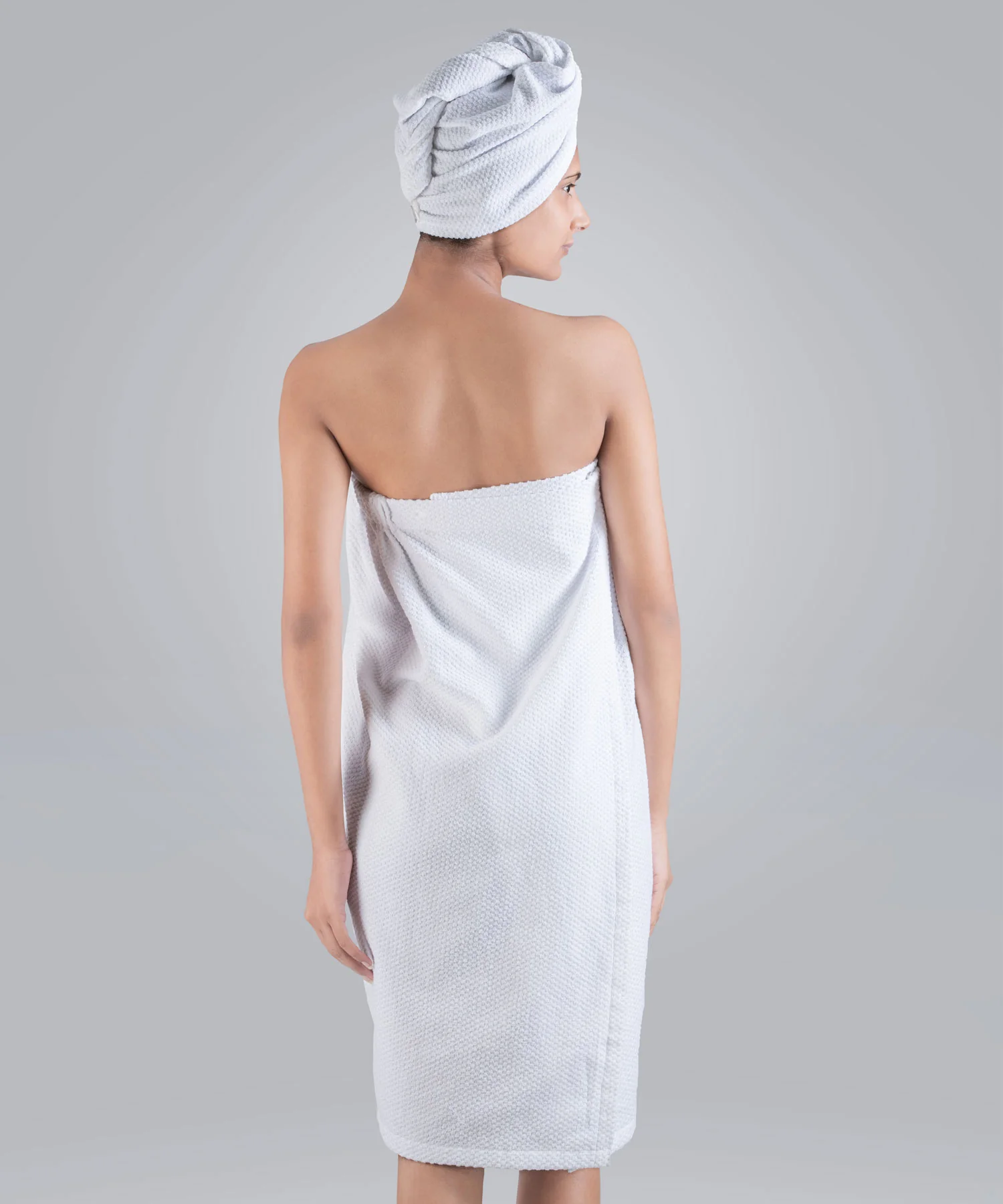 Urban Comfort (Head+Body)Wrap Set, Bright White | 240 GSM Cotton - Image 4