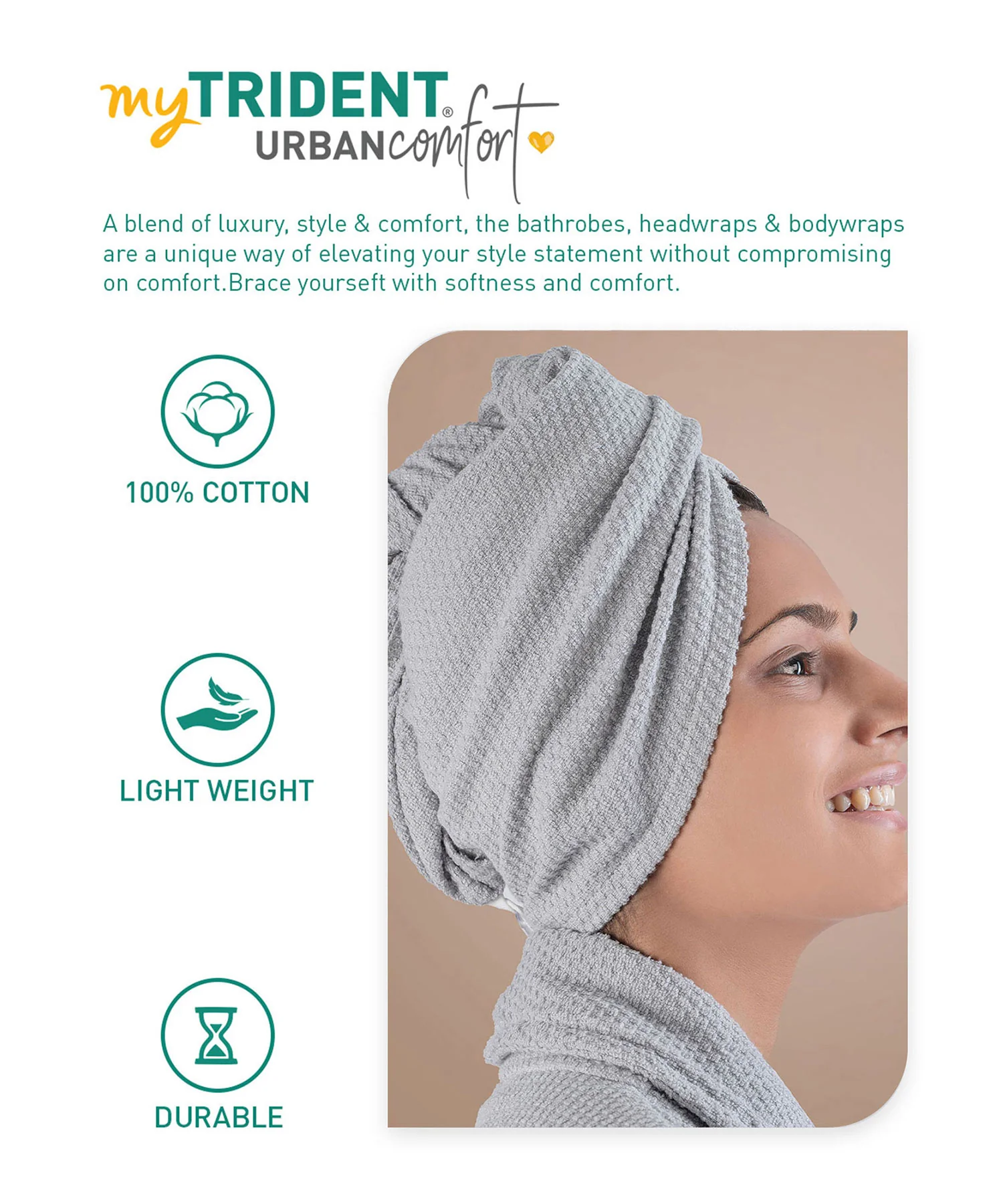 Urban Comfort Headwrap, Lunar Rock | 240 GSM Cotton - Image 6