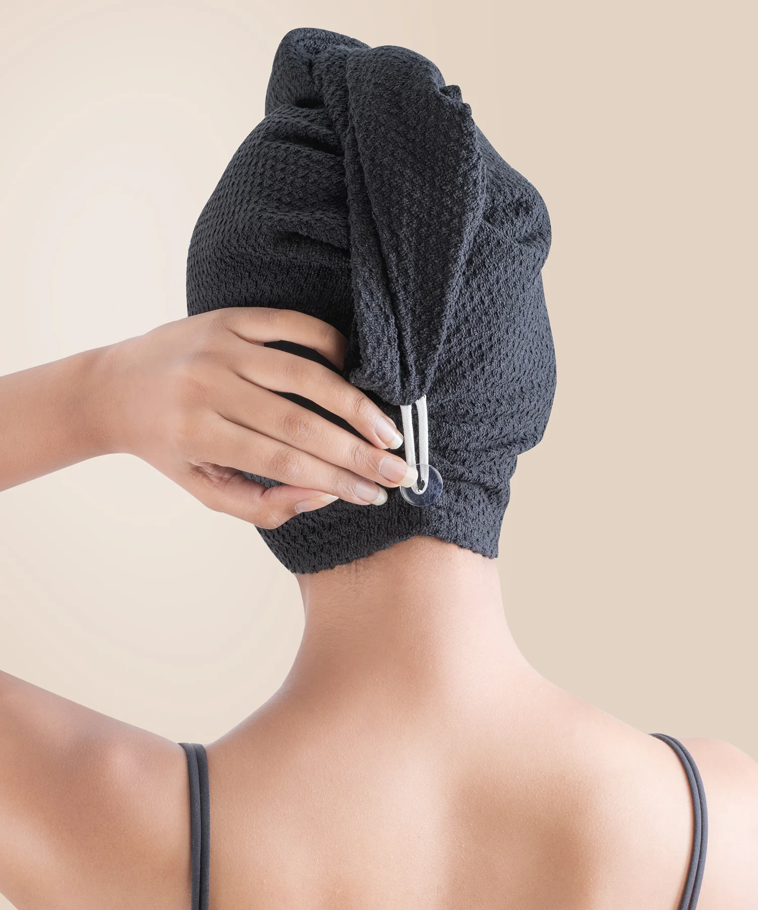 Urban Comfort Headwrap, Shoe Black | 240 GSM Cotton - Image 4