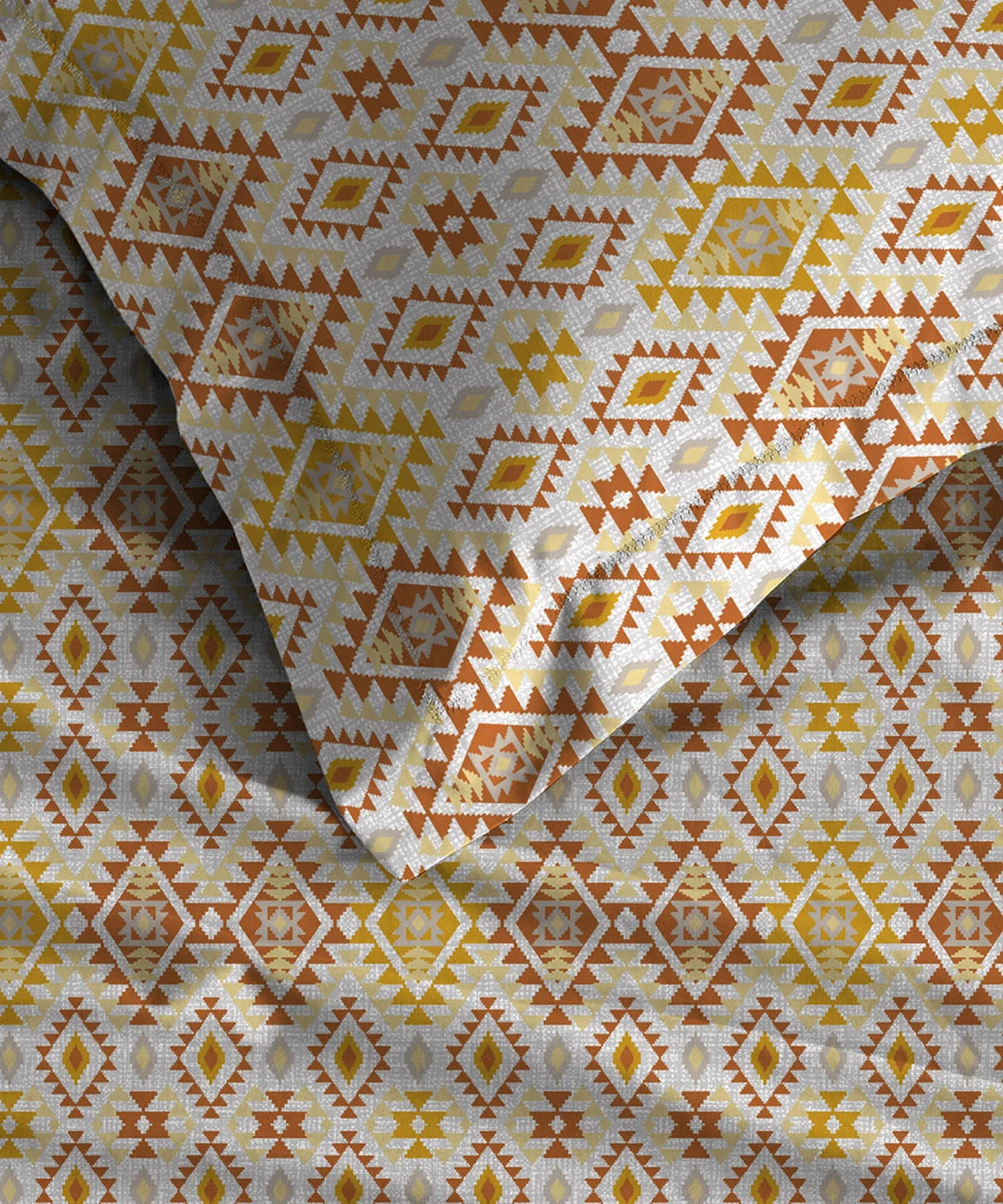 Urban Comfort King Fitted Bedsheet Set, Aria Yellow |144 TC Cotton| 2 Pillow Covers - Image 5