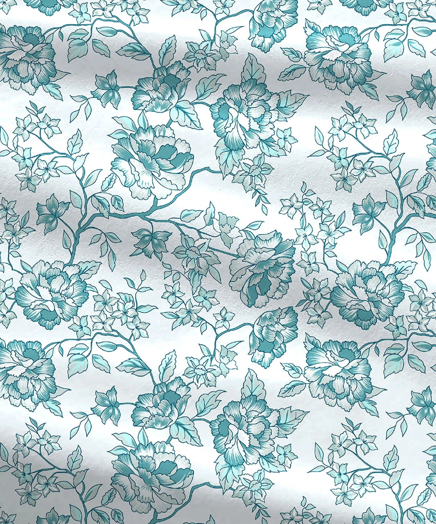 Urban Comfort King Fitted Bedsheet Set, Juliet Blue |144 TC Cotton| 2 Pillow Covers - Image 6