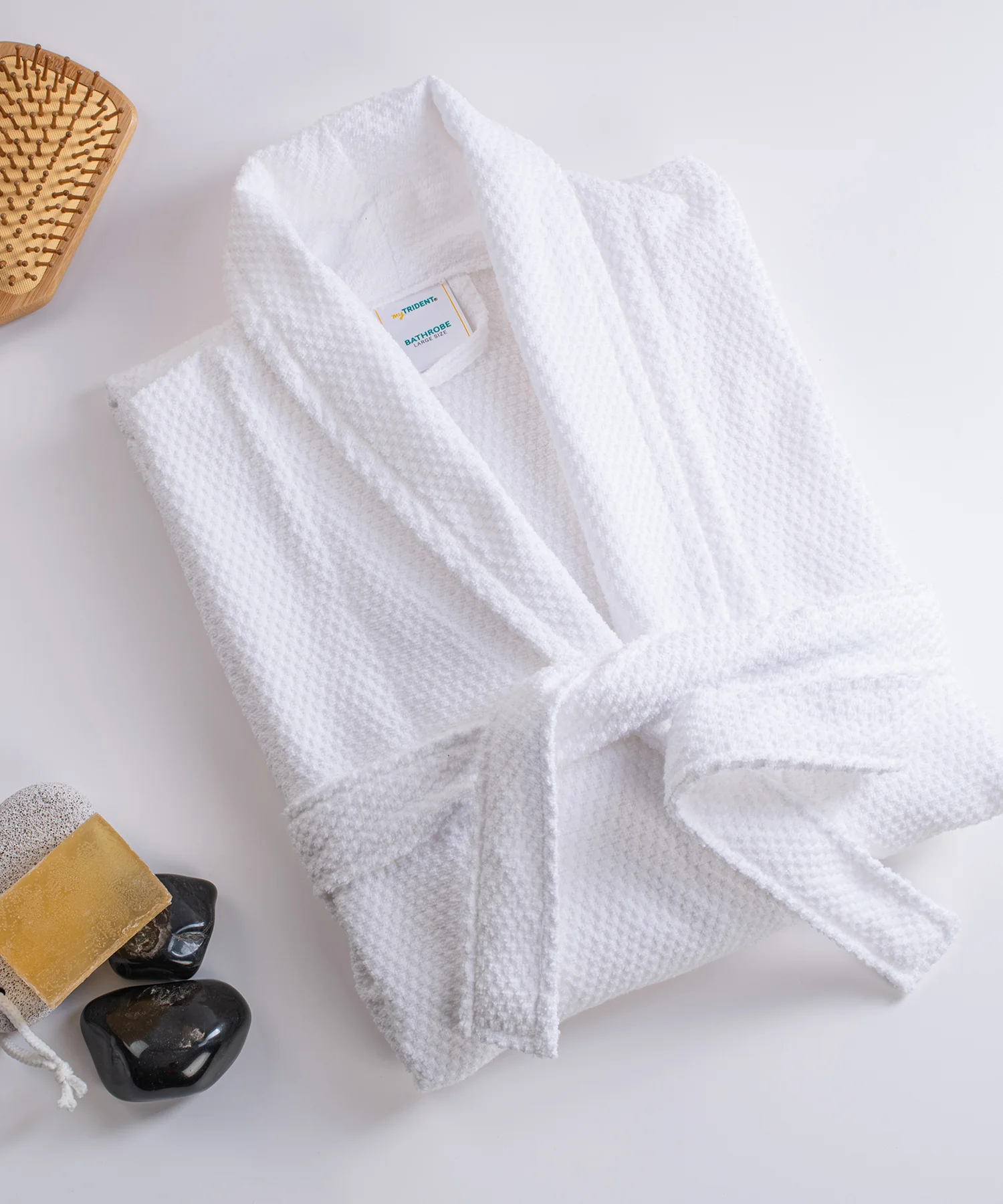 Urban Comfort Unisex Large Bathrobe, Bright White| 240 GSM Cotton - Image 5
