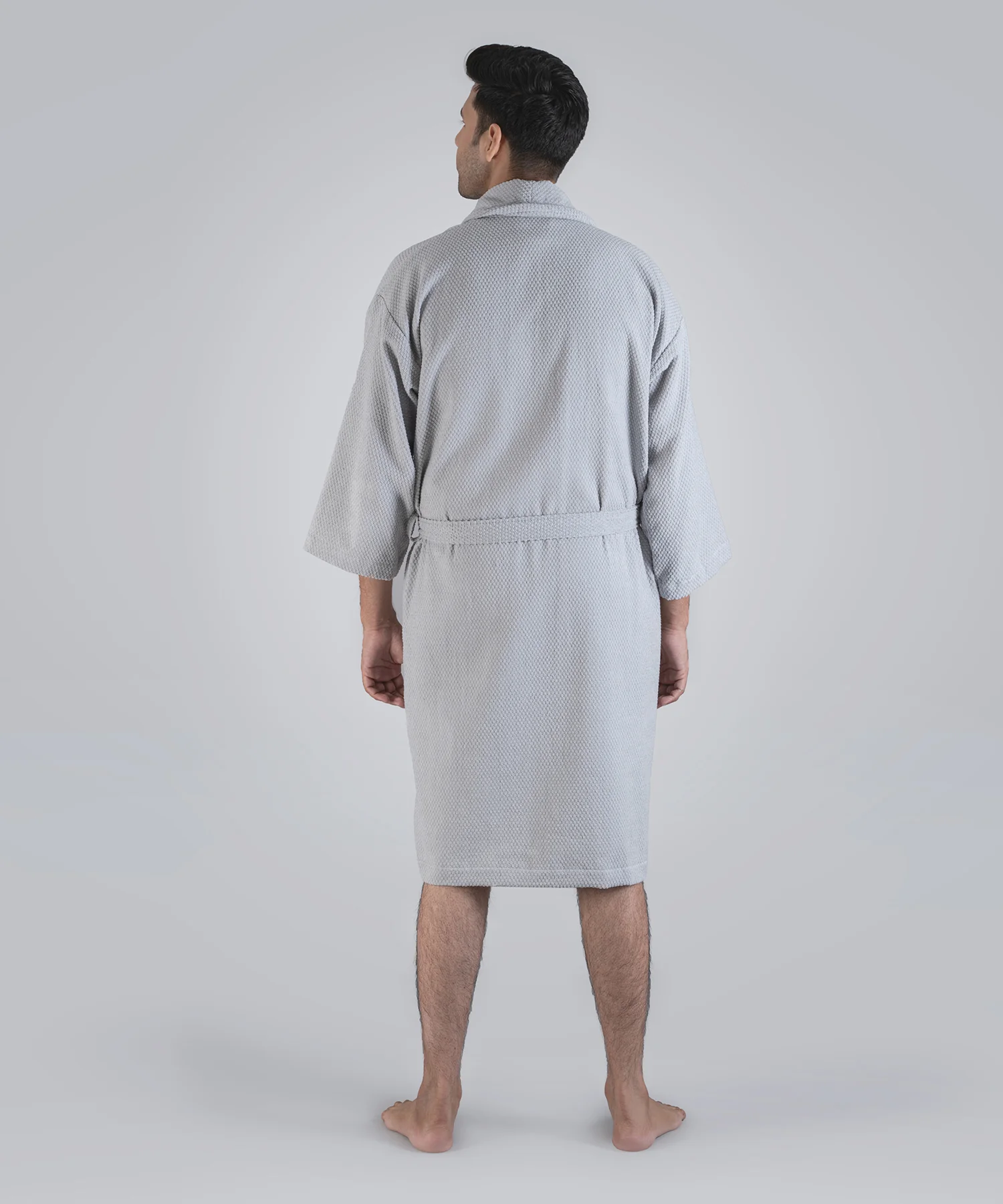 Urban Comfort Unisex Medium Bathrobe, Lunar Rock | 240 GSM Cotton - Image 4
