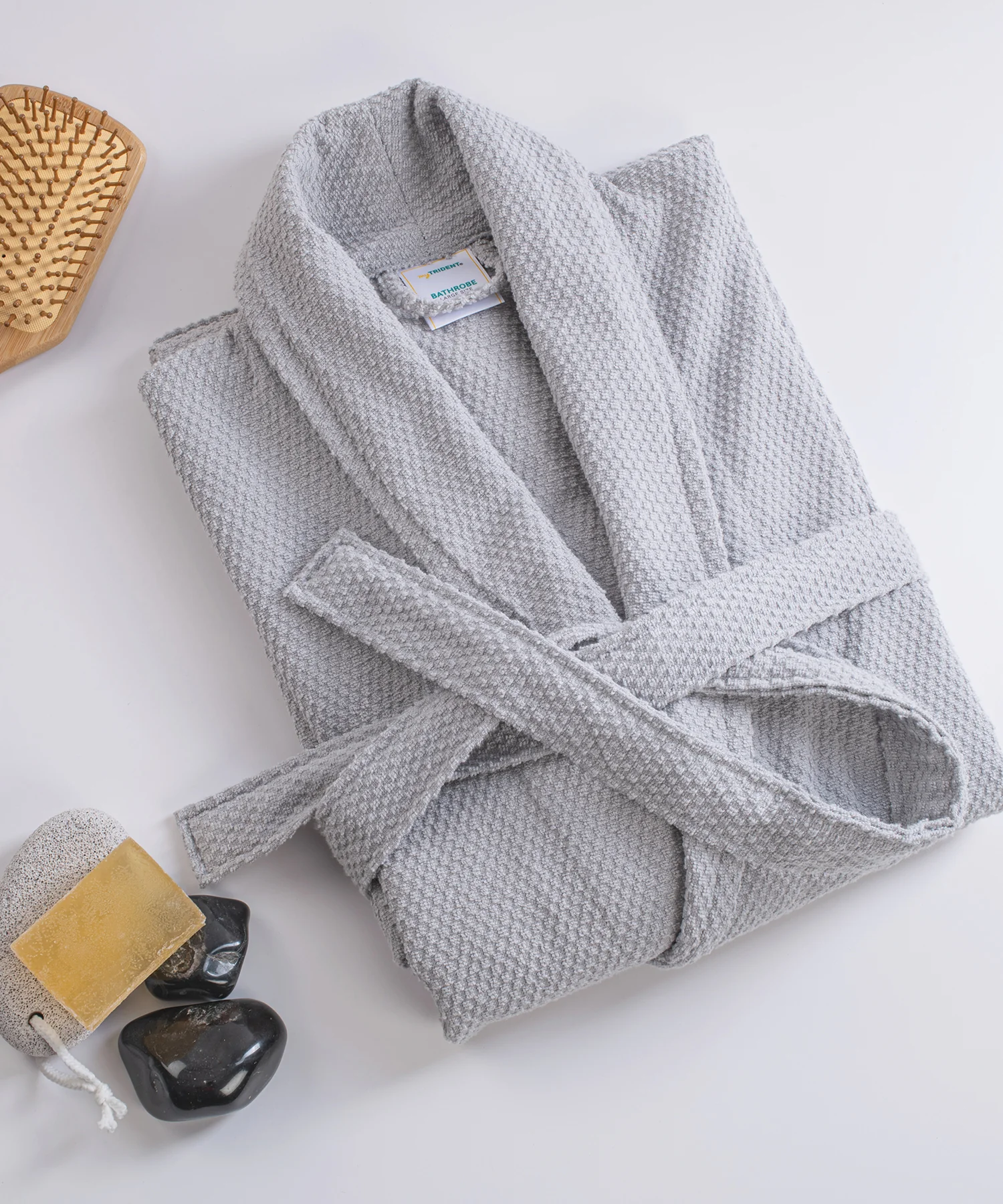 Urban Comfort Unisex Medium Bathrobe, Lunar Rock | 240 GSM Cotton - Image 5