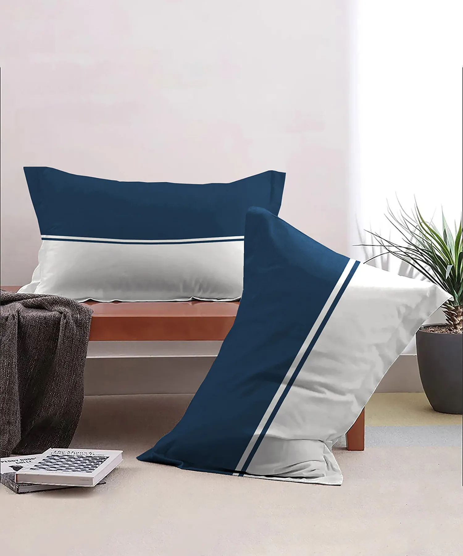 Urban Comfort Pillow Covers Set, Audrey|144 TC Cotton - Image 2