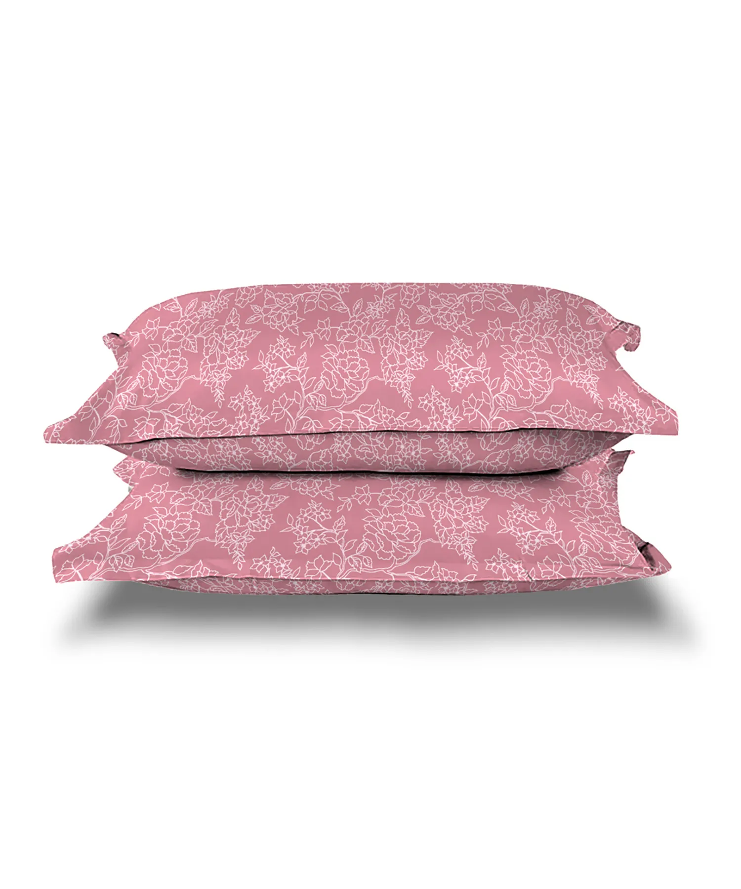 Urban Comfort Pillow Covers Set, Juliet Pink| 144 TC Cotton - Image 4