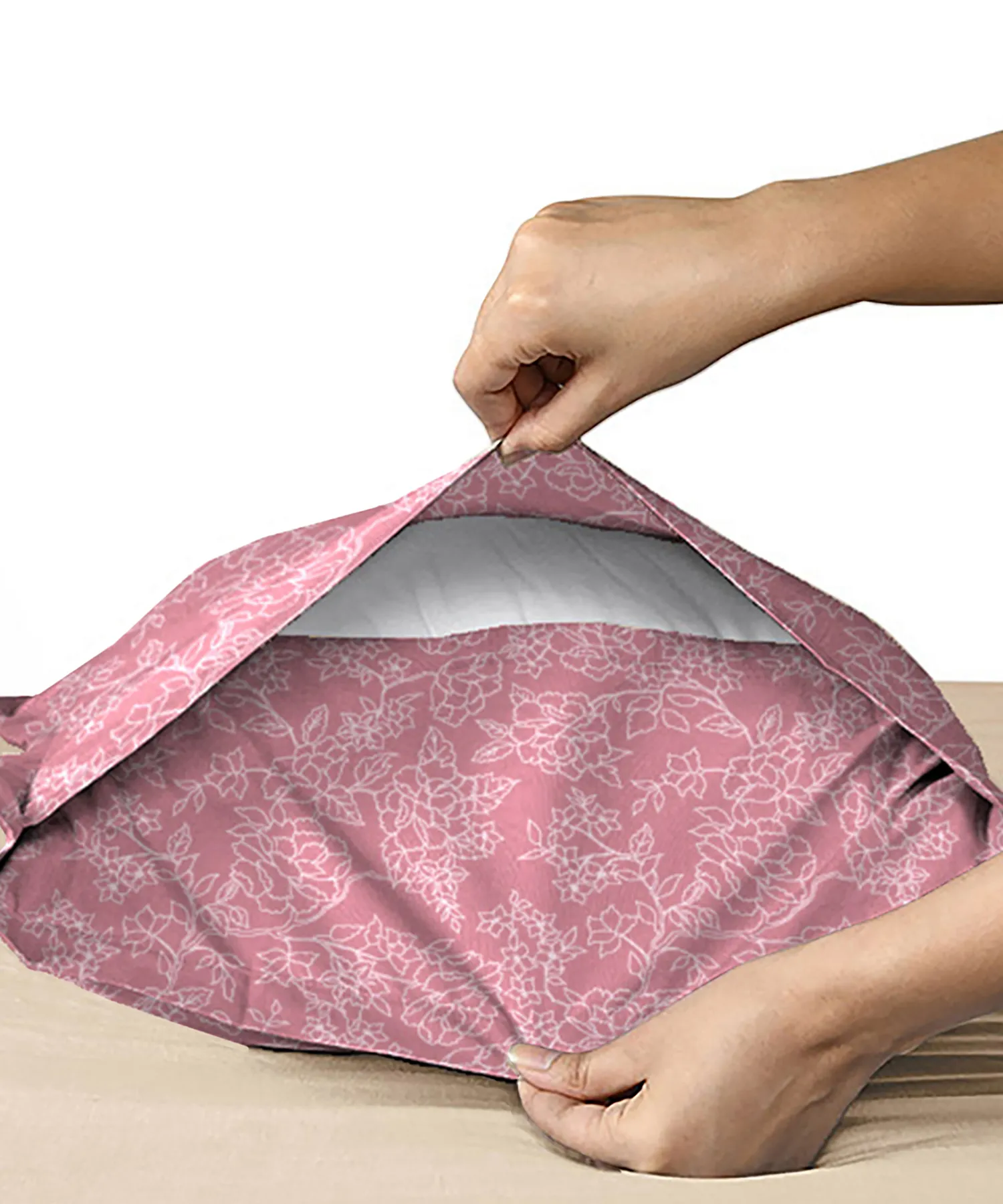 Urban Comfort Pillow Covers Set, Juliet Pink| 144 TC Cotton - Image 5