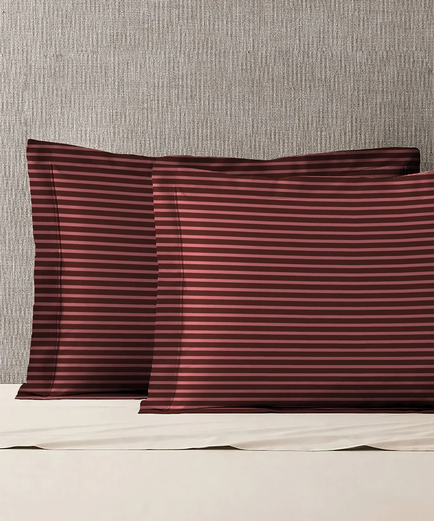 Urban Comfort Pillow Covers Set, Modern Brown| 144 TC Cotton