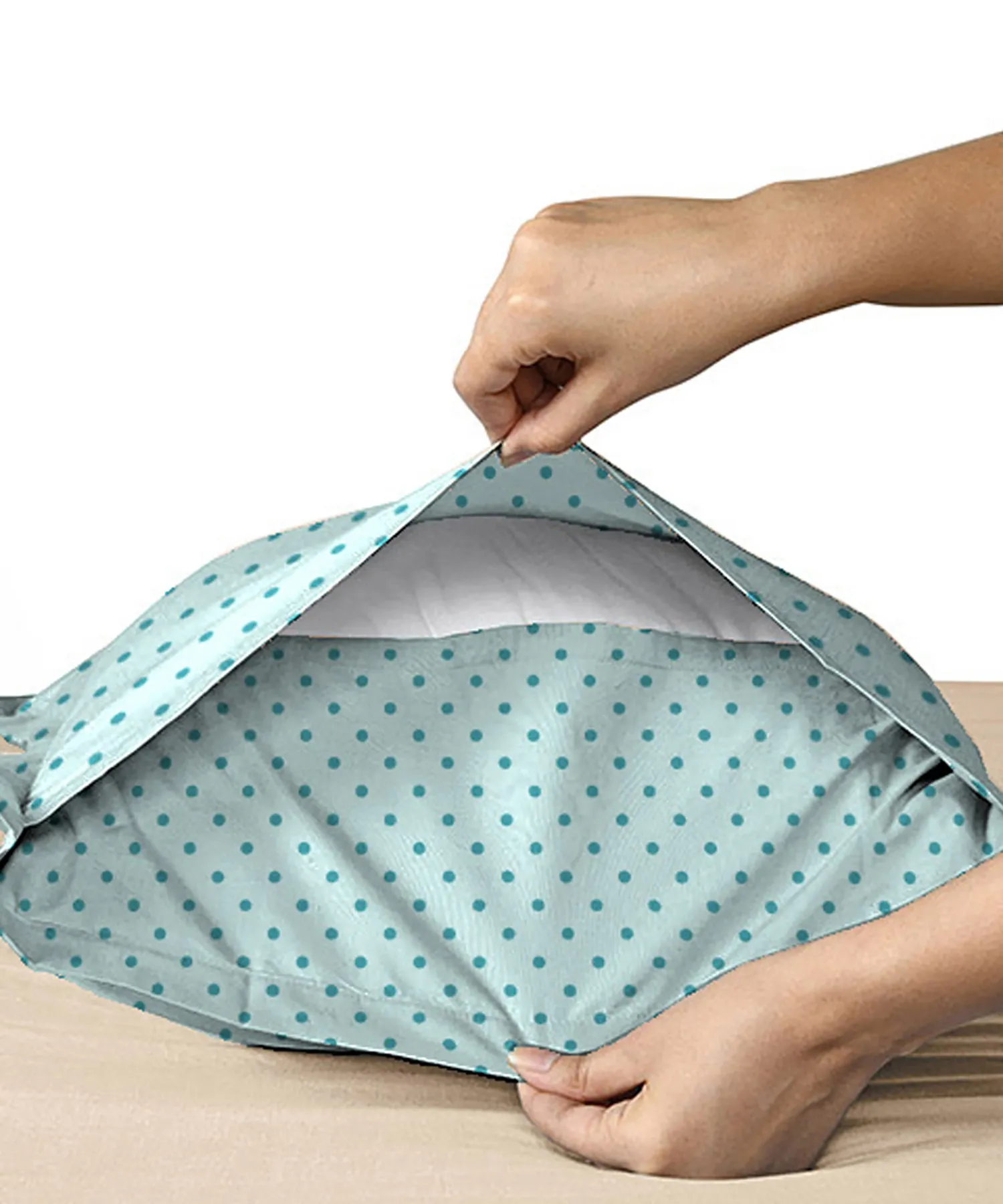 Urban Comfort Pillow Covers Set, Party Mood Teal| 144 TC Cotton - Image 5