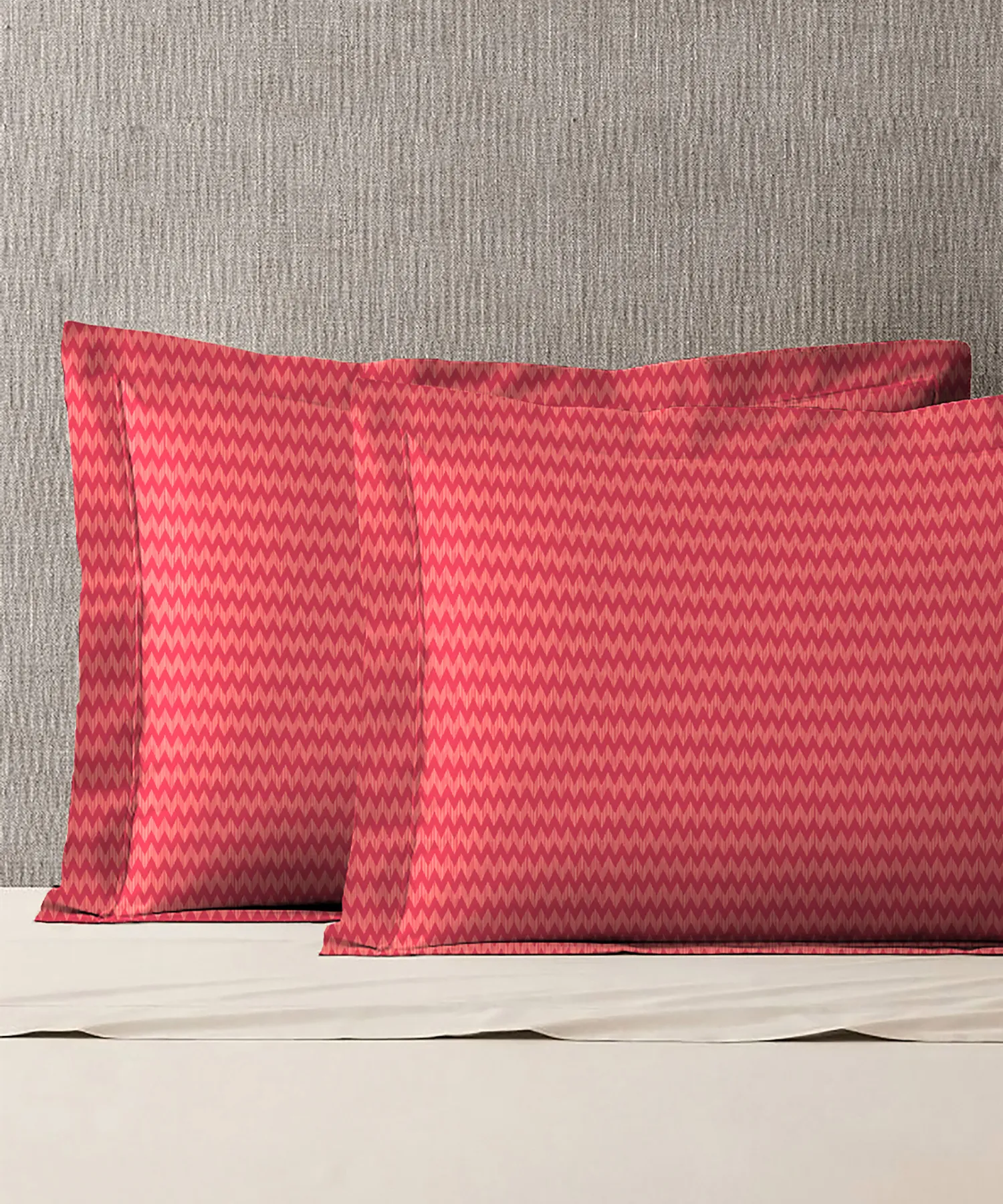 Urban Comfort Pillow Covers Set, Sunset Magenta| 144 TC Cotton