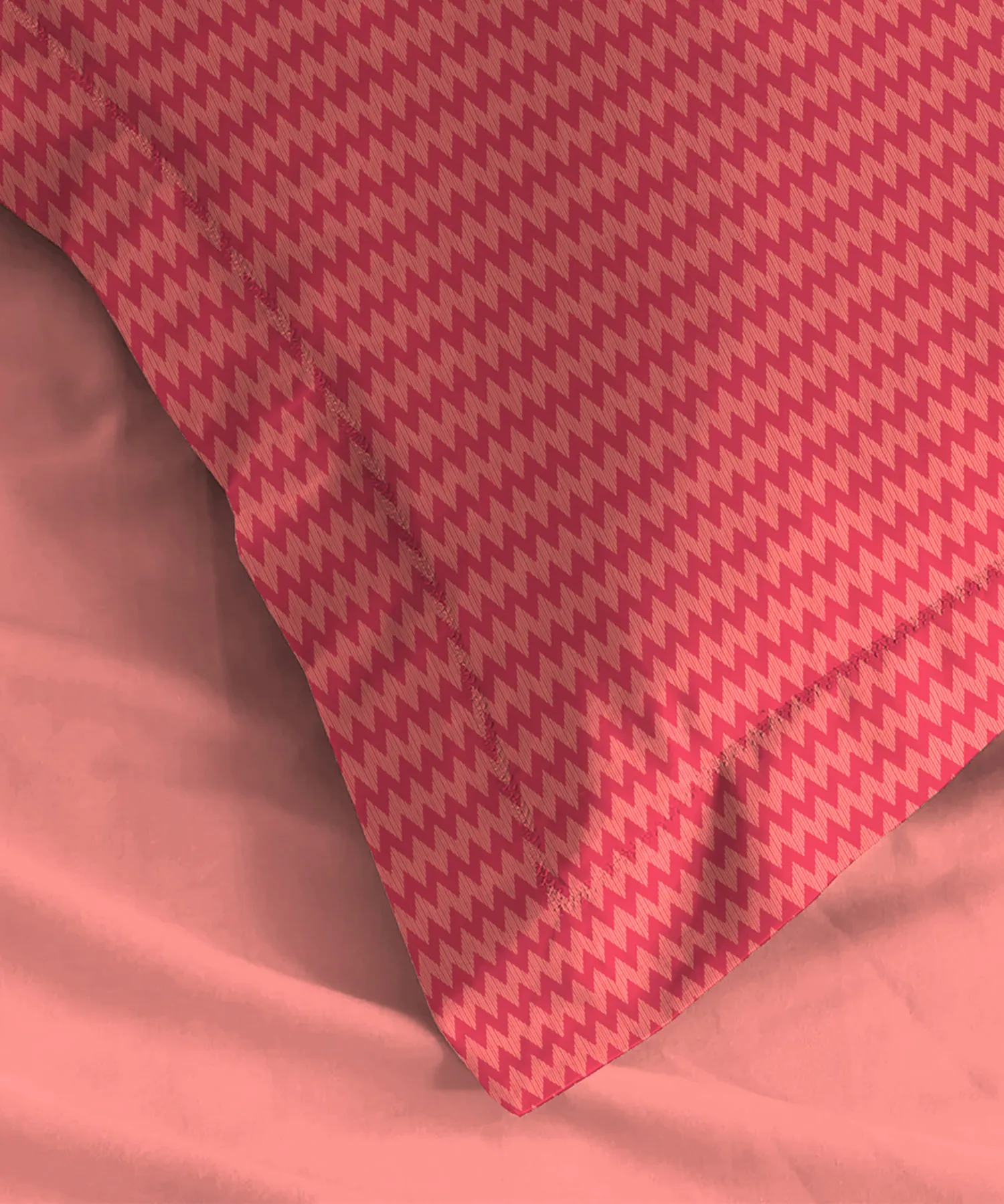 Urban Comfort Pillow Covers Set, Sunset Magenta| 144 TC Cotton - Image 3