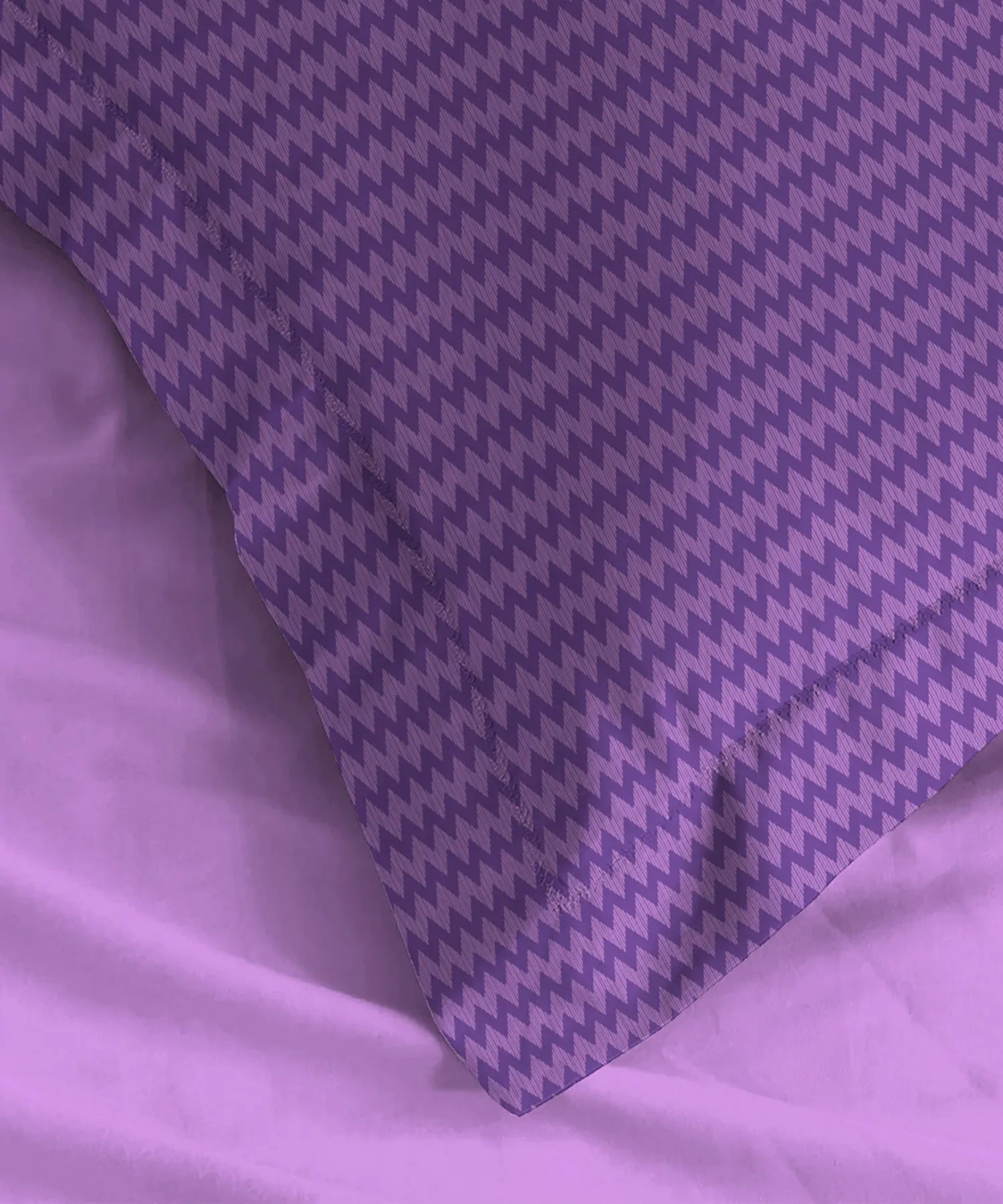 Urban Comfort Pillow Covers Set, Sunset Purple| 144 TC Cotton - Image 3