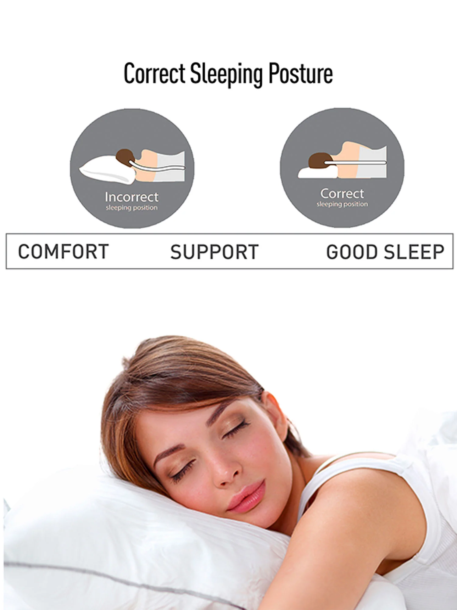 Urban Comfort Soft Fibre Pillow (Pack of 2), White|650 GSM Polycotton - Image 3