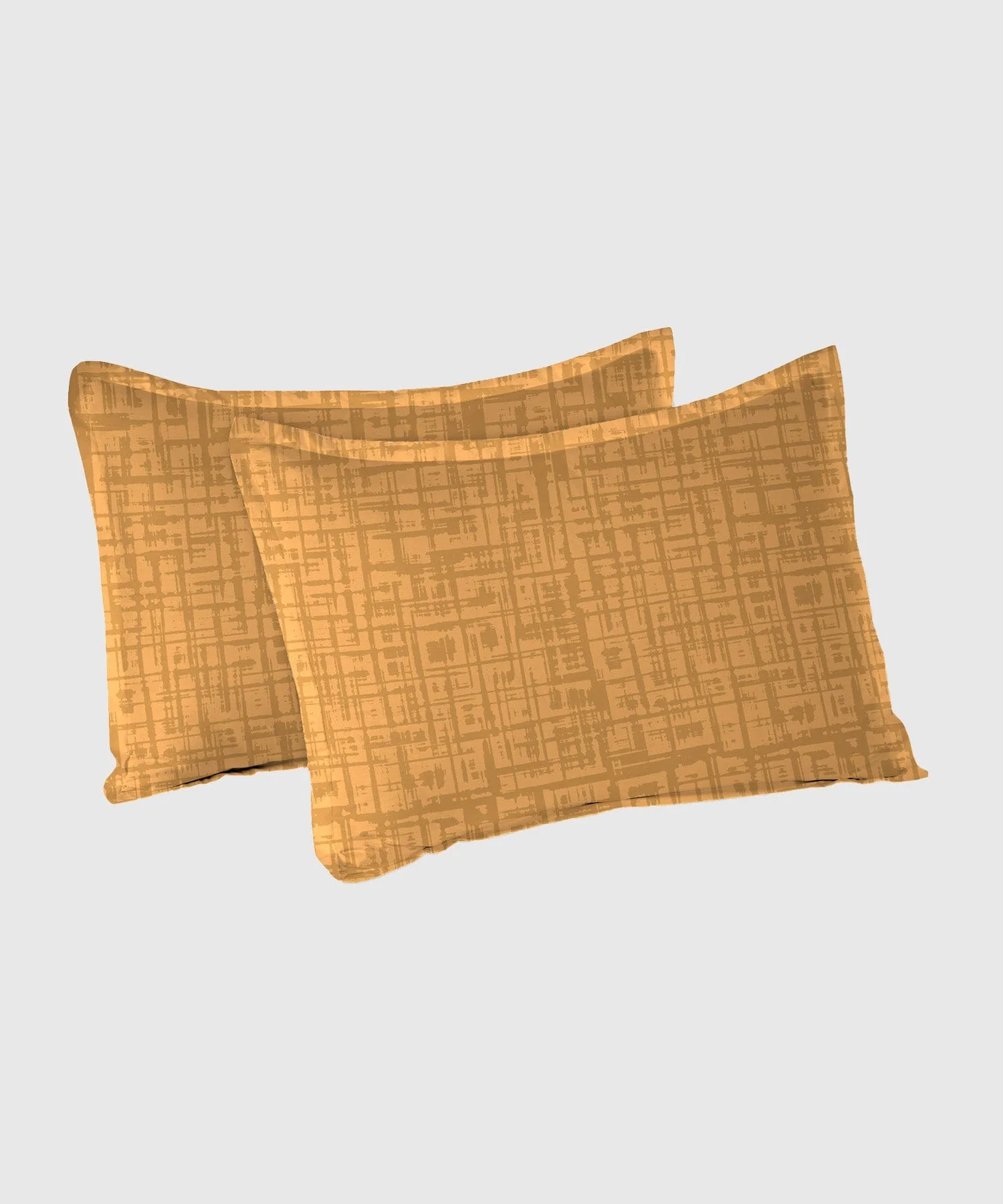 Urban Comfort Queen Bedsheet Set, Aria Yellow|144 TC Cotton|2 Pillow Covers - Image 4