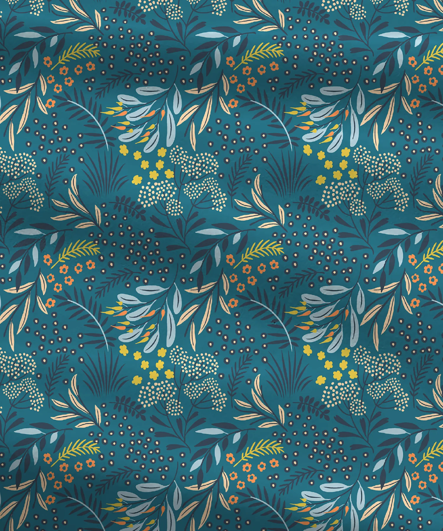 Urban Comfort Queen Bedsheet Set, Midnight Bloom|144 TC Cotton|2 Pillow Covers - Image 5