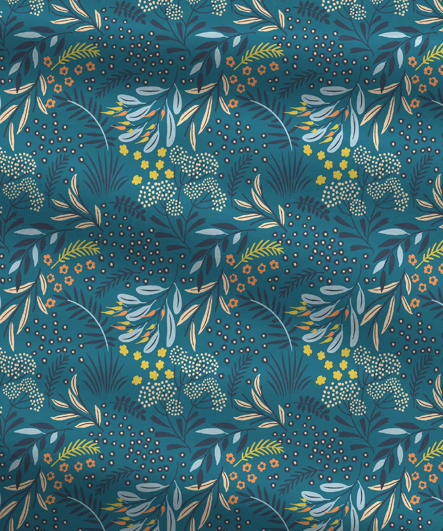 Urban Comfort Single Bedsheet Set, Midnight Bloom |144 TC Cotton| 1 Pillow Covers - Image 4