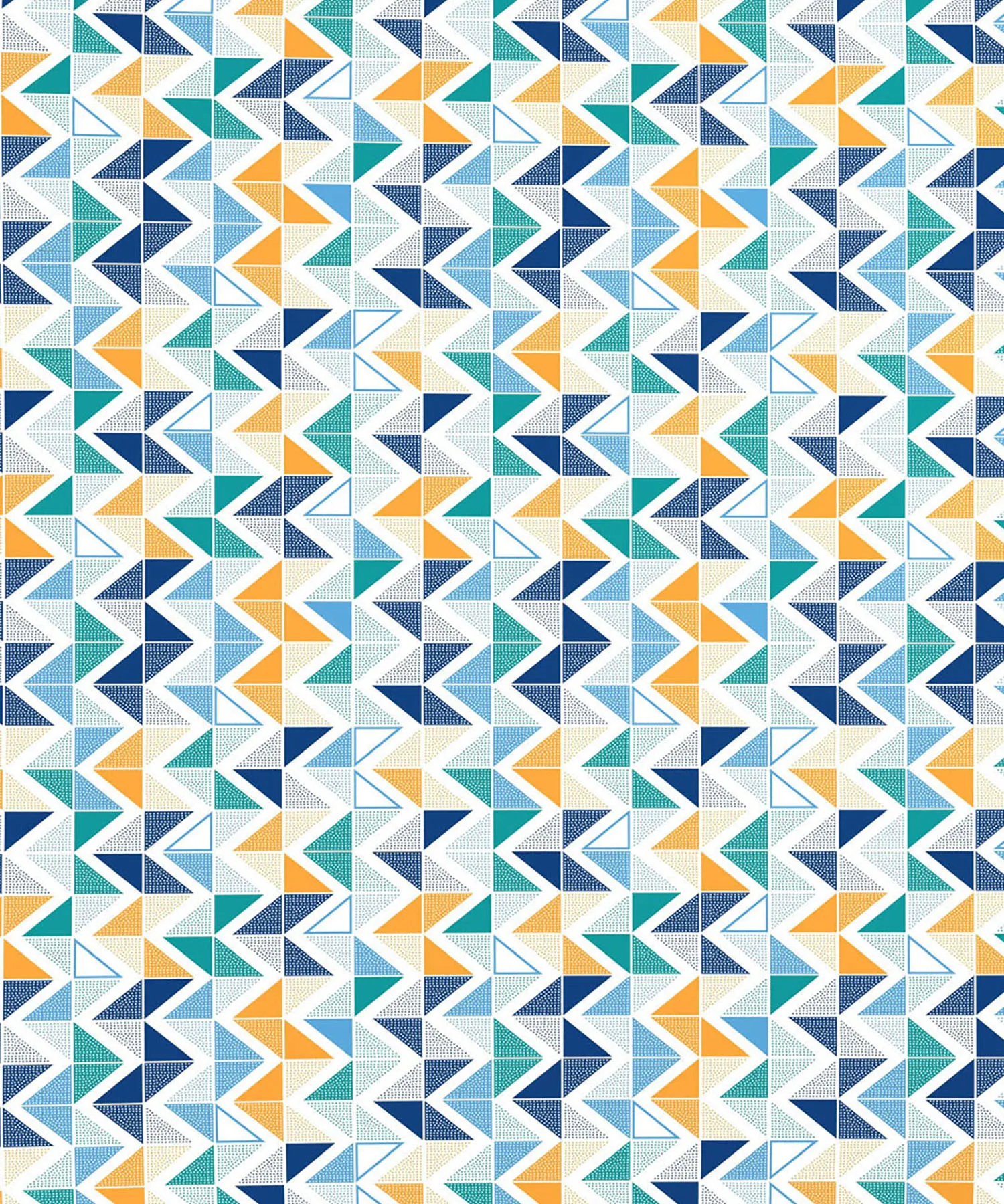 Urban Comfort Single Bedsheet Set, Trippy Triangles Blue |144 TC Cotton| 1 Pillow Covers - Image 5